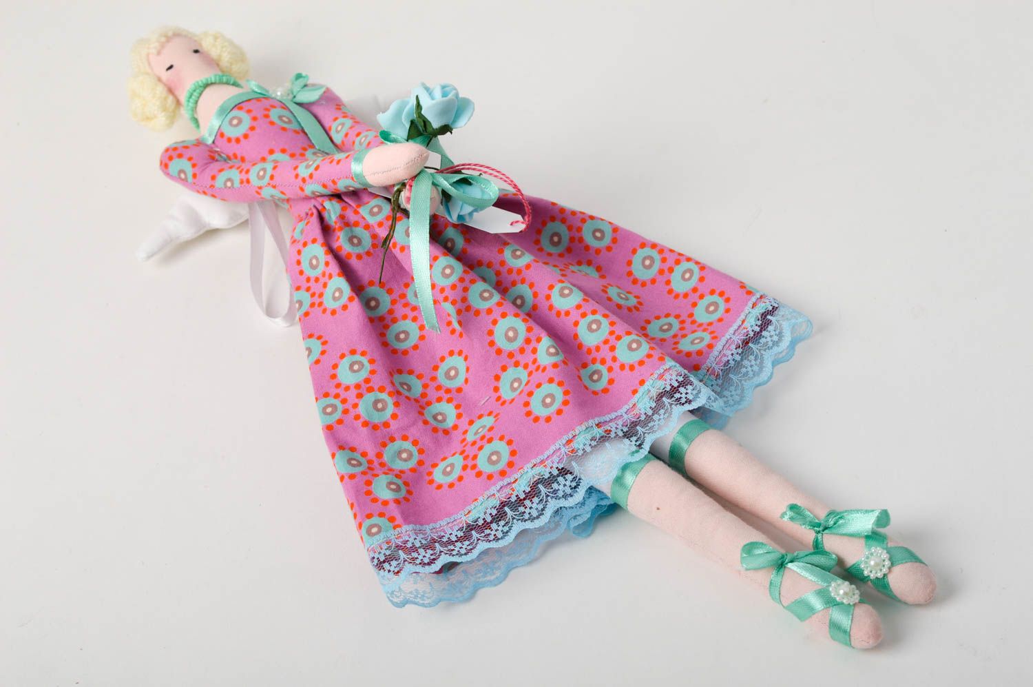 Кукла ручной работы кукла из ткани декоративная авторская кукла оригинальная фото 4