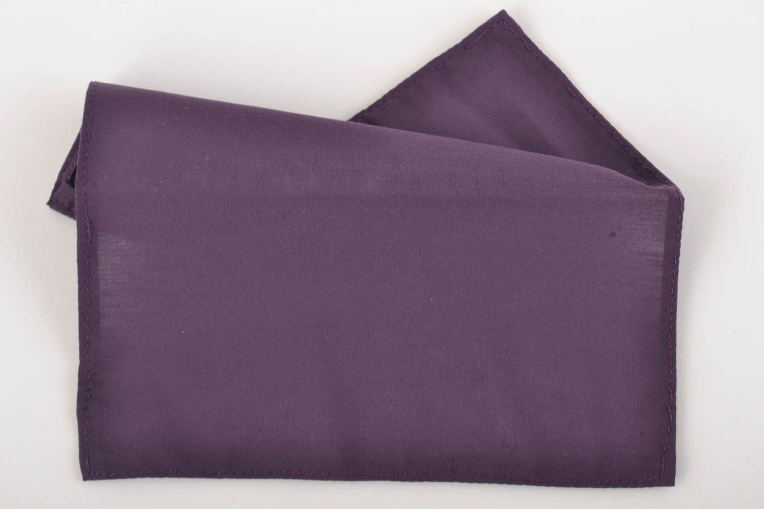 Handmade designer violet cotton fabric pocket square men's accessories photo 3