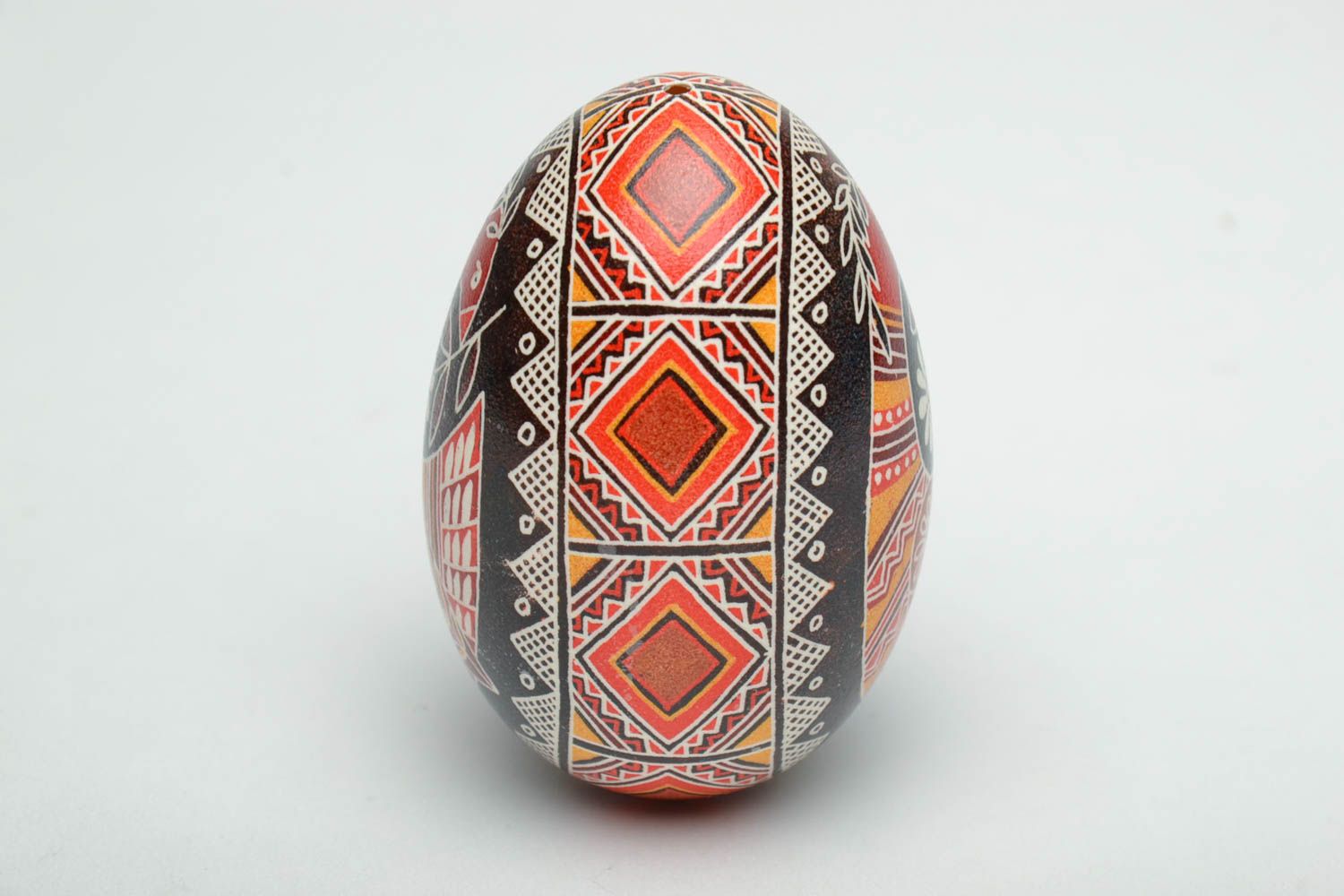 Декоративное яйцо ручной работы гусиное писанка фото 3