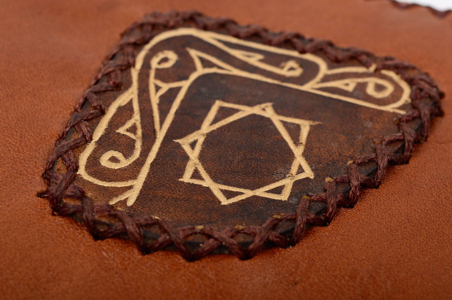 Portefeuille en cuir fait main Maroquinerie brun Cadeau original pour femme photo 2