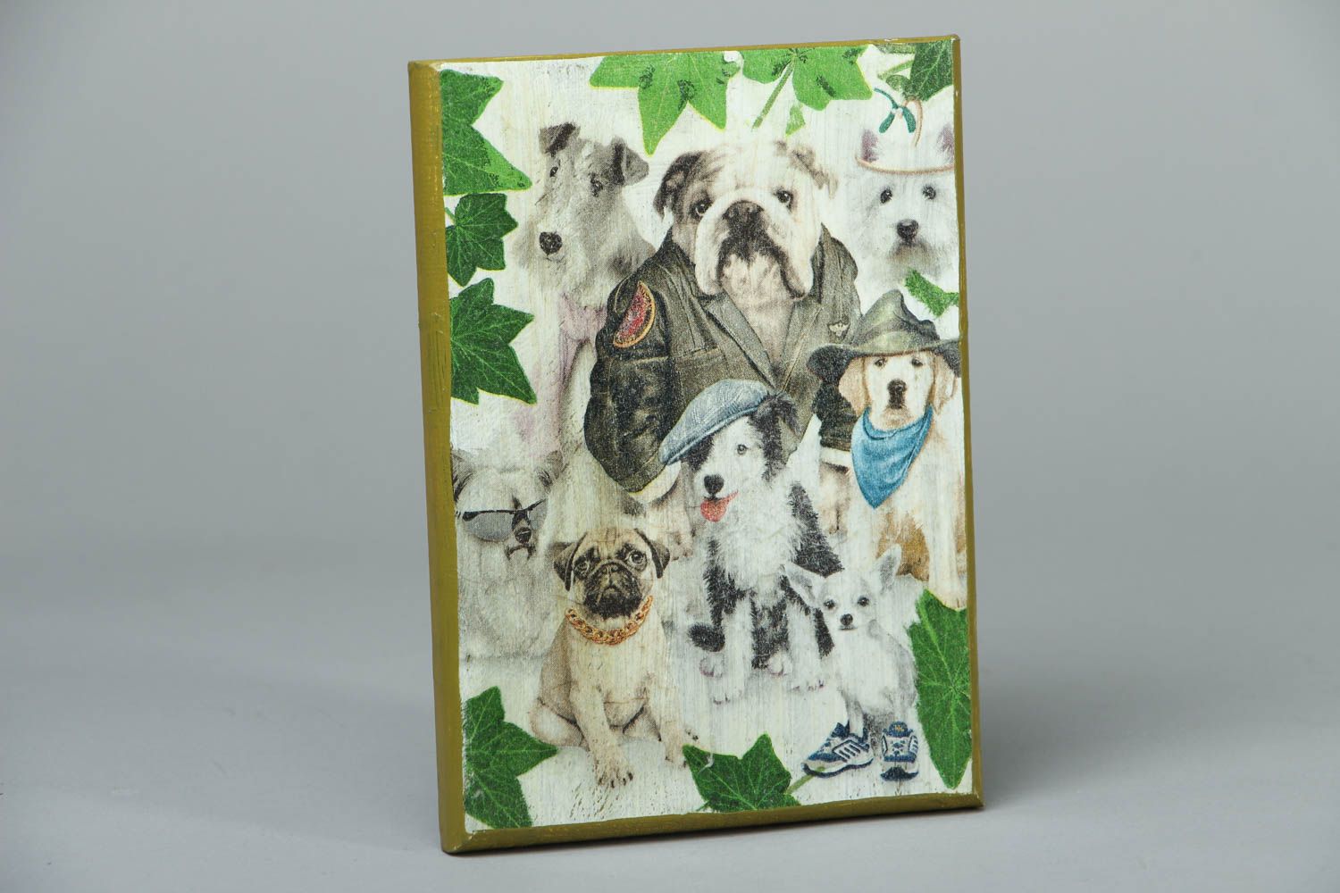 Wall panel with image of dogs photo 5