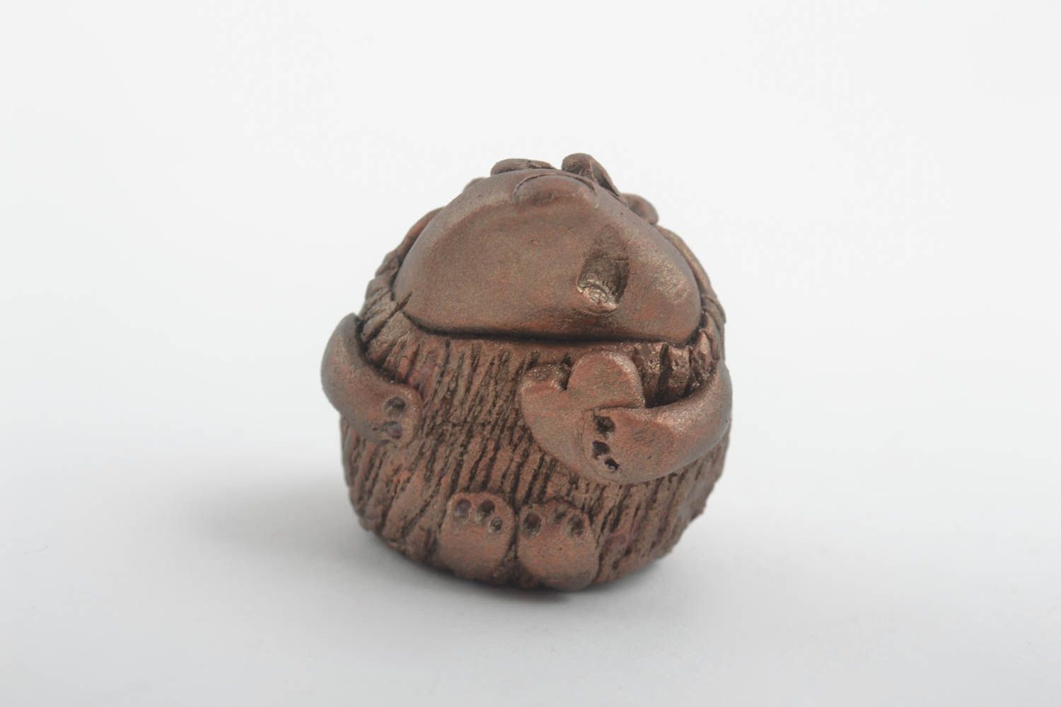 Figura de cerámica hecha a mano animal en miniatura elemento decorativo foto 3