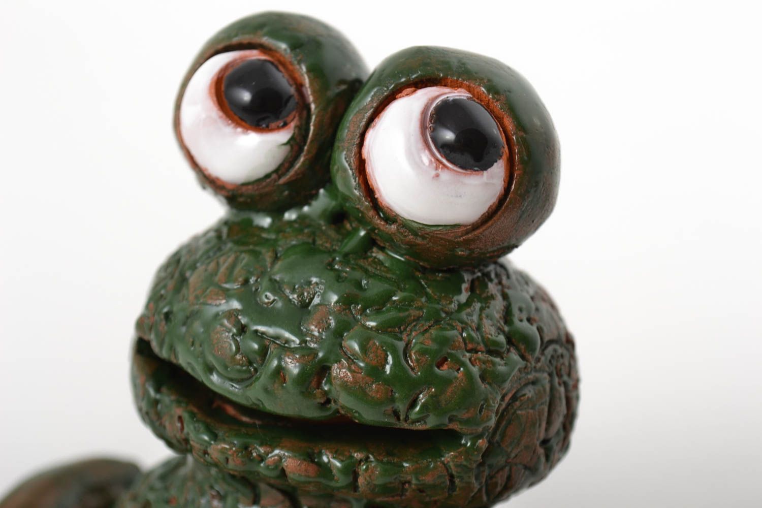 Figurines décoratives Statuettes animaux fait main 3 grenouilles Cadeau original photo 4