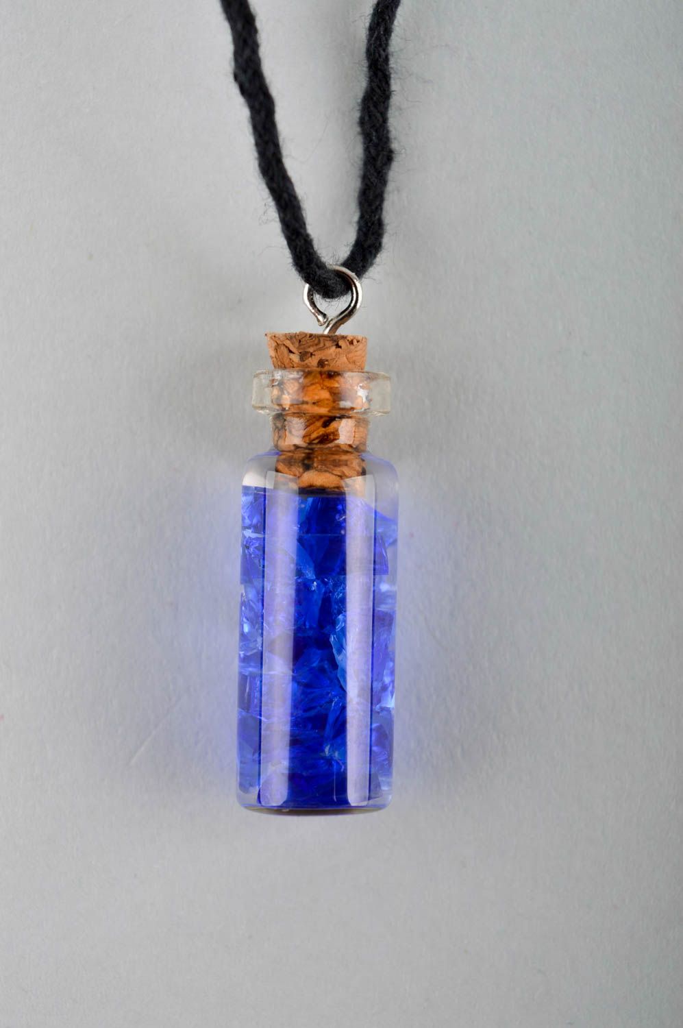 Handcrafted jewelry glass vial necklace designer accessories unique gifts  photo 3