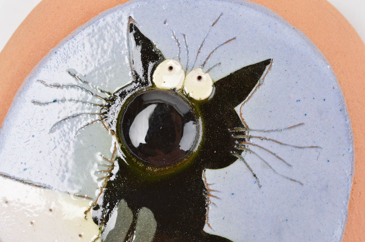 Магнит на холодильник хэнд мэйд декор для дома необычный подарок Кот на пляже фото 4