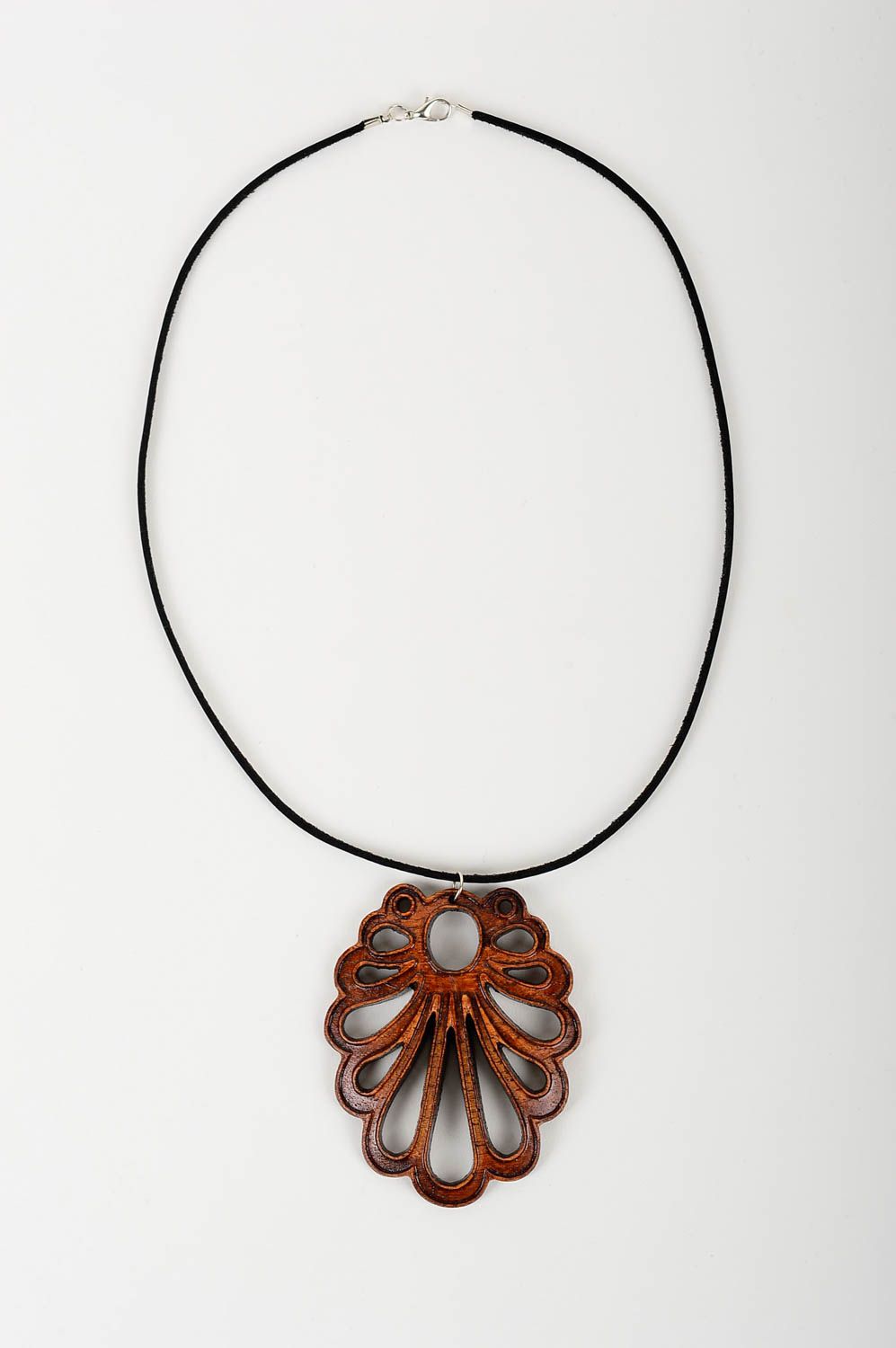 Neck accessory wooden accessory neck accessory unusual pendant beautiful pendant photo 2