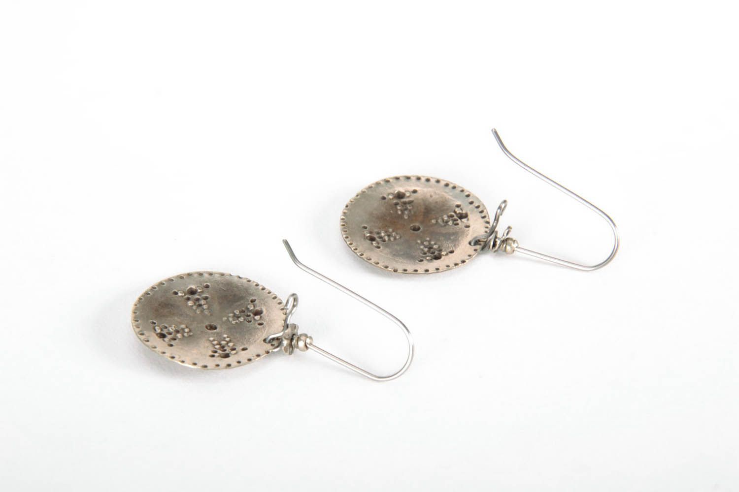 Round Earrings Made of Melchior photo 3