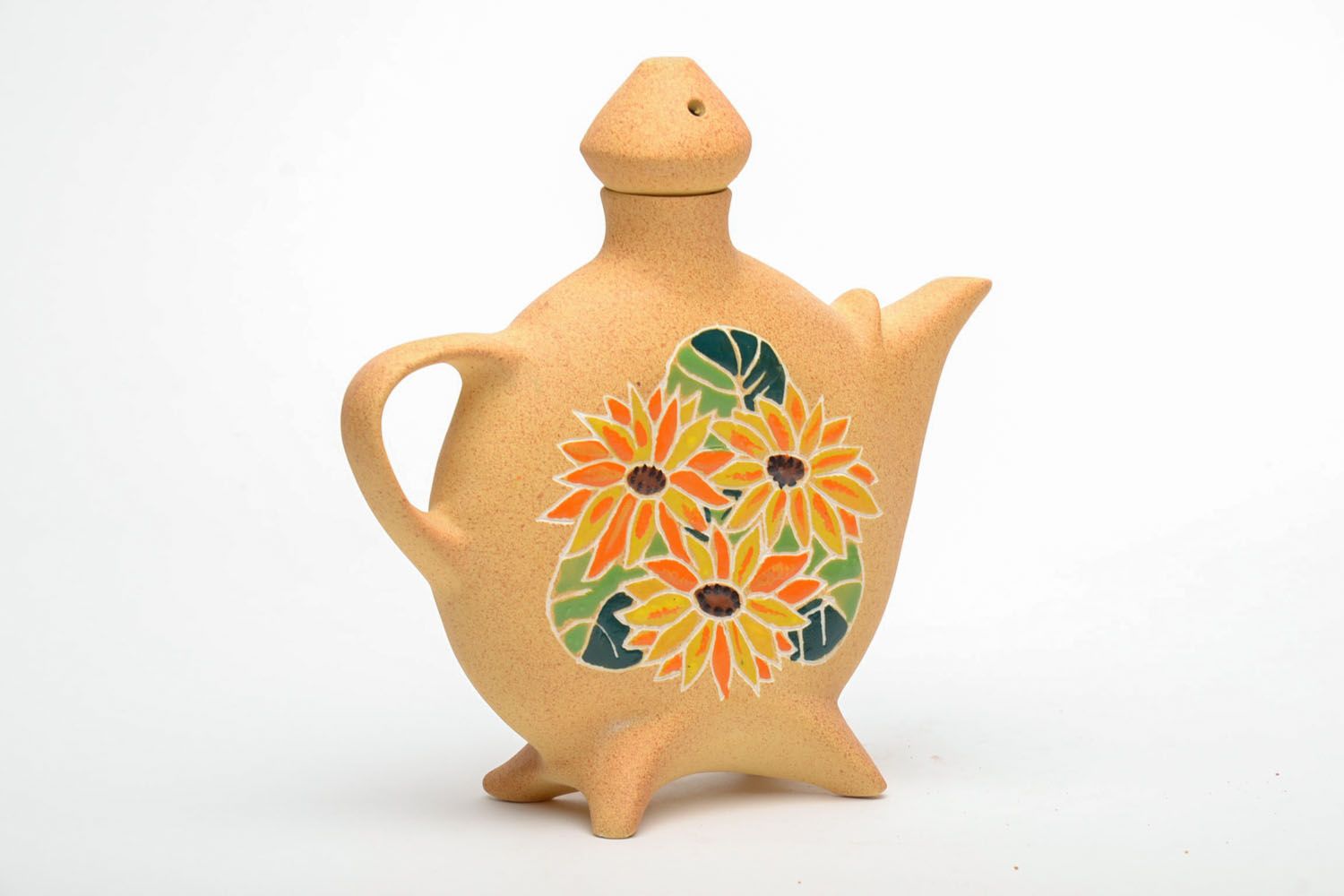 Ceramic teapot with ornaments photo 3