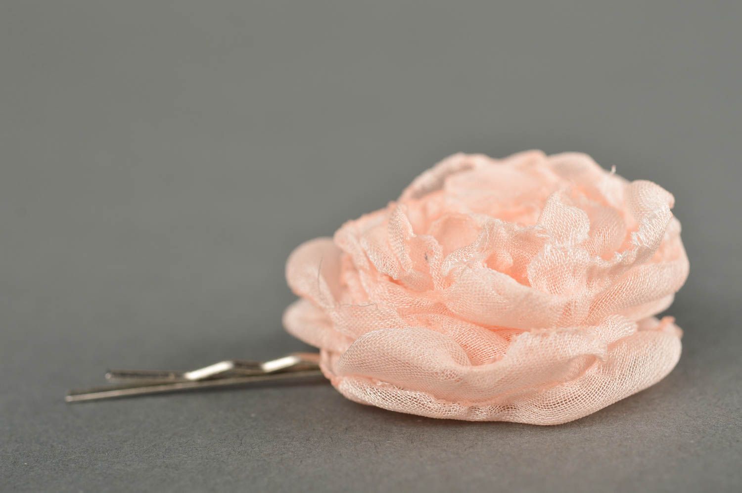 Blume Haarspange handmade in Rosa Damen Modeschmuck Accessoire für Haare schön foto 5