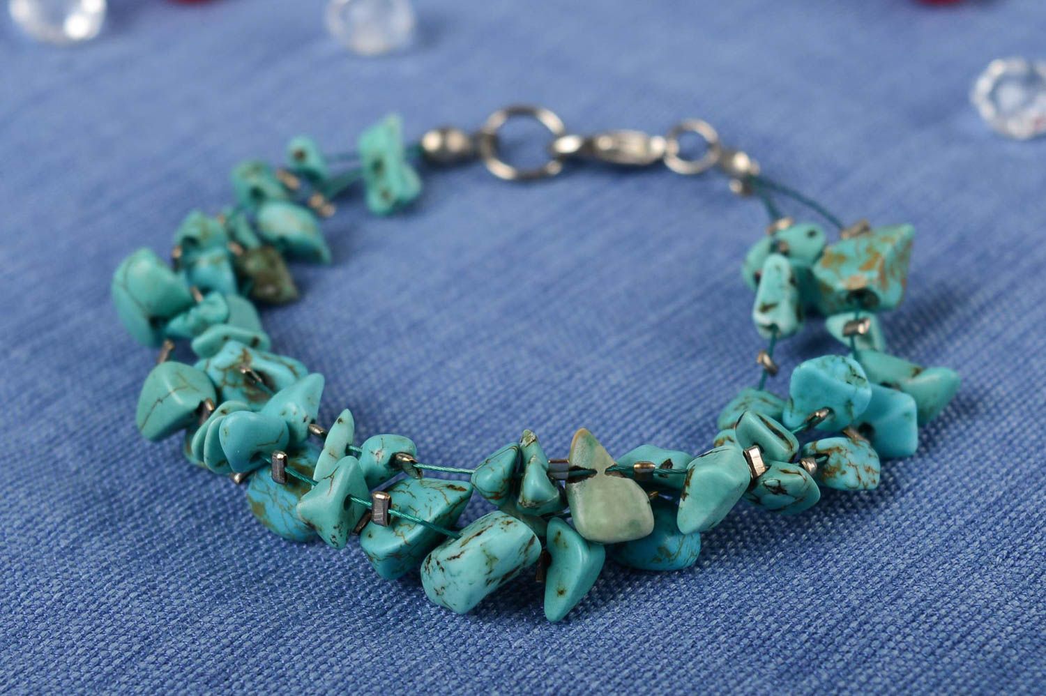 Handmade bracelet turquoise bracelet designer jewelry stylish accessories photo 2