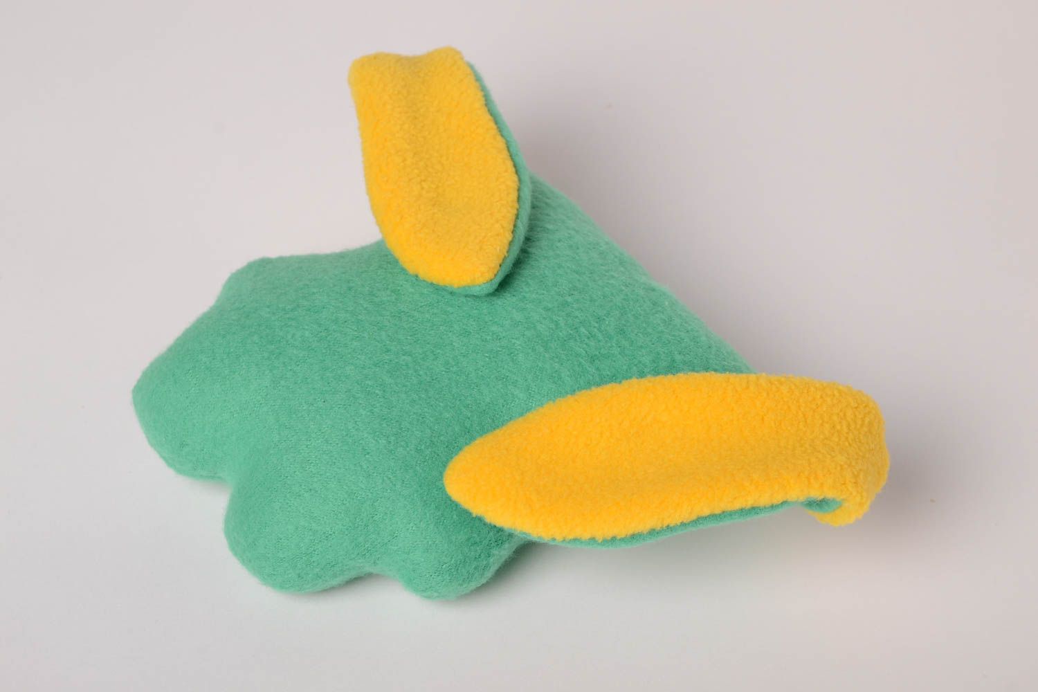 Детская игрушка ручной работы игрушка из флиса мягкая игрушка зеленый заяц яркий фото 5