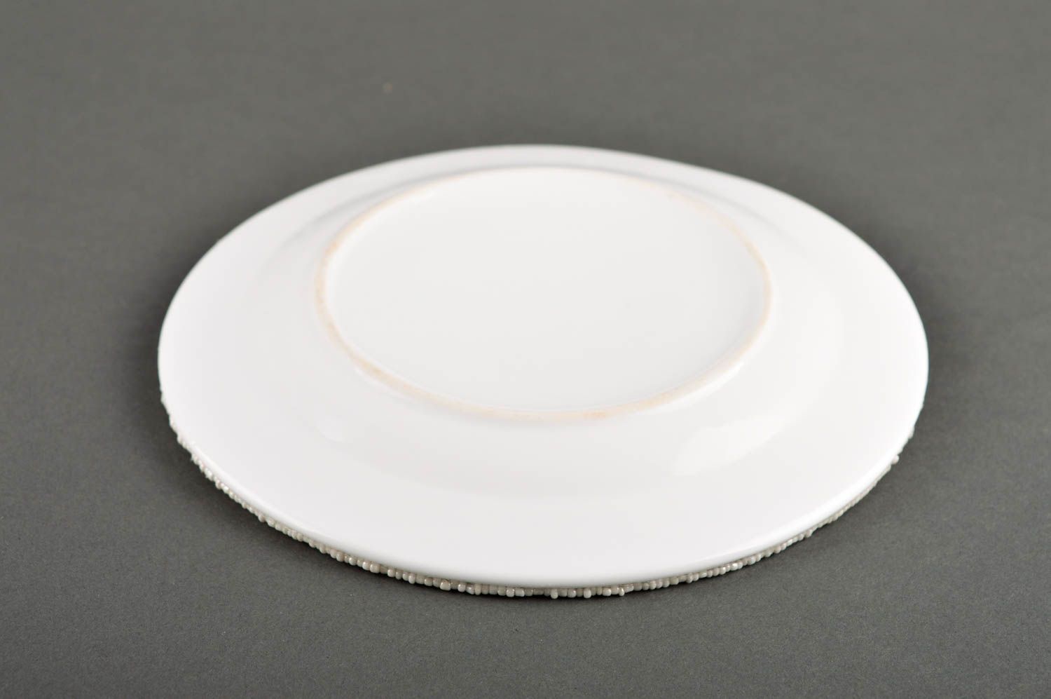 Handmade ceramic plate decorative ceramic plate unusual gift decorative use only photo 5