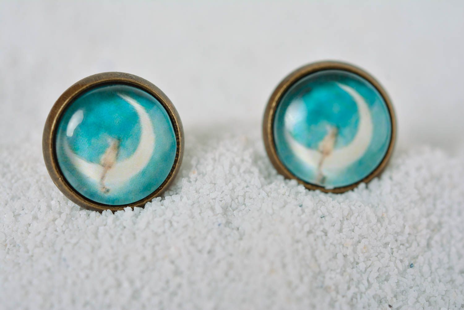 Handmade earrings stud earrings fashion jewelry designer accessories gift ideas photo 3