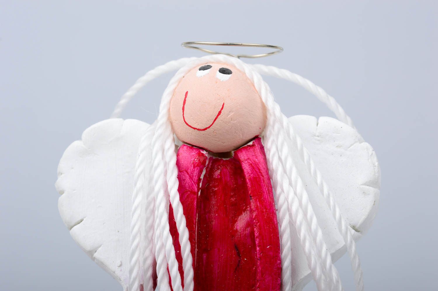 Ангел магнит на холодильник хэнд мейд необычный подарок декор для дома расписной фото 4