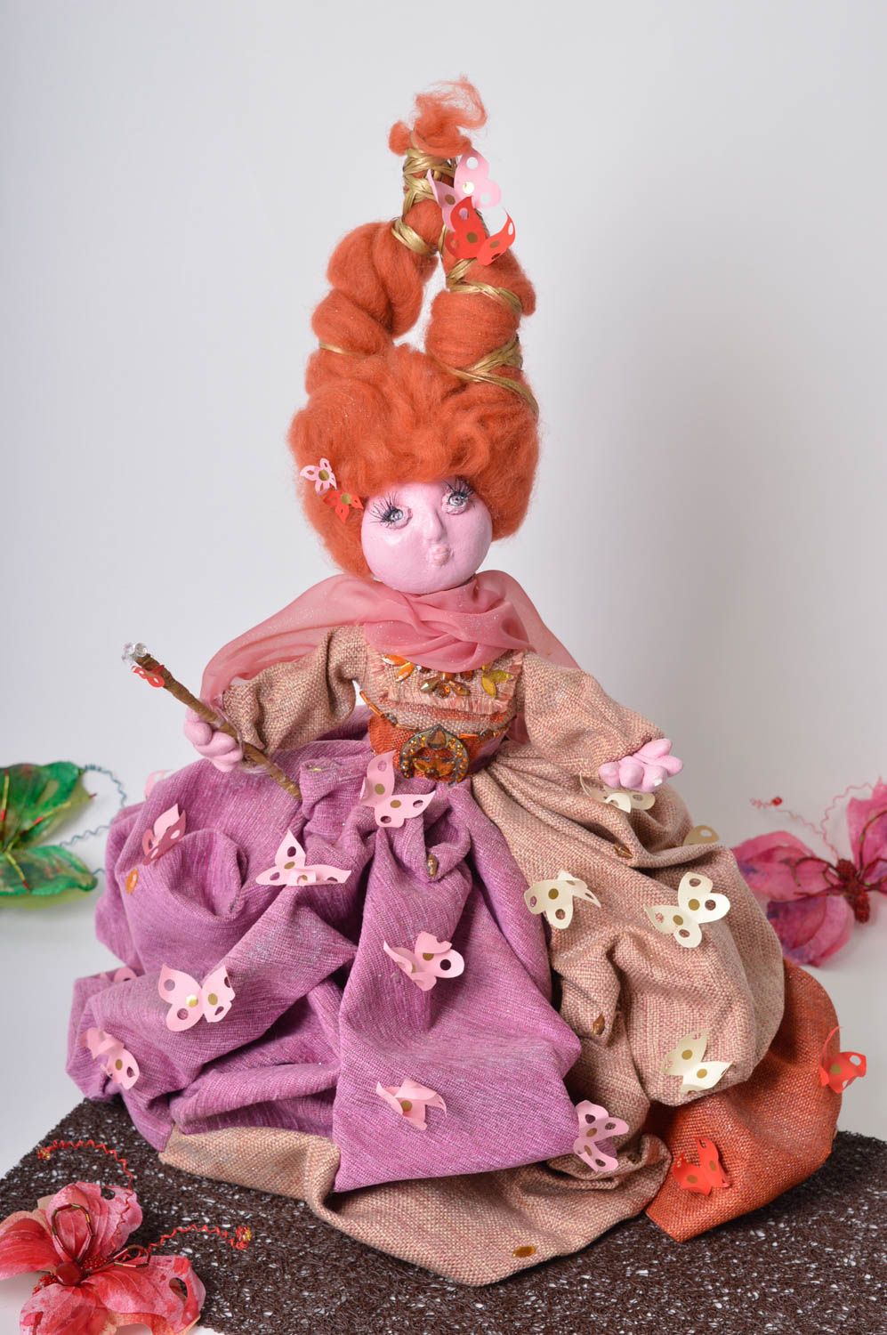 Muñeca hecha a mano de tela regalo para mujer original decoración para casa foto 1