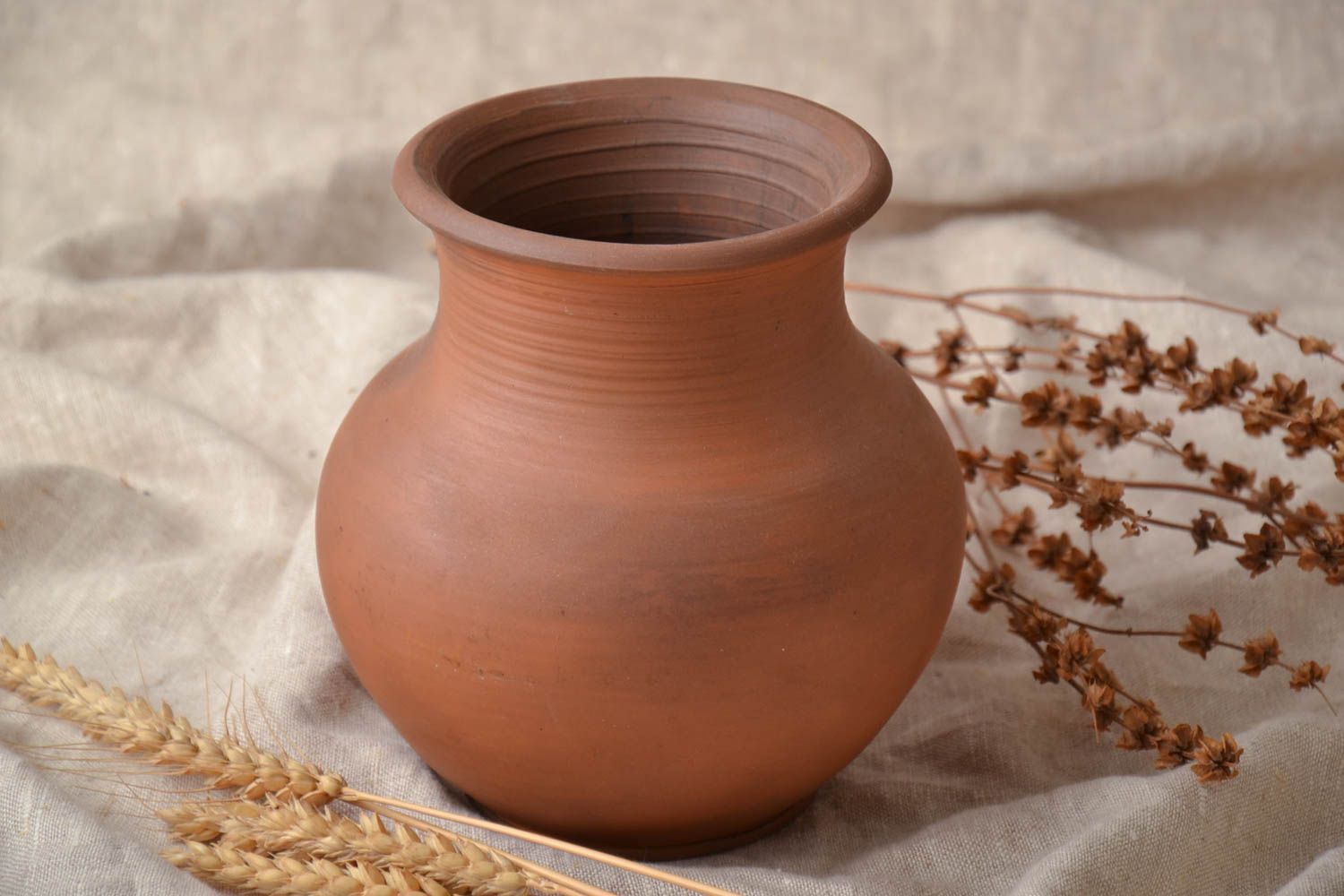 60 oz clay terracotta handmade water jug 2,33 lb photo 1