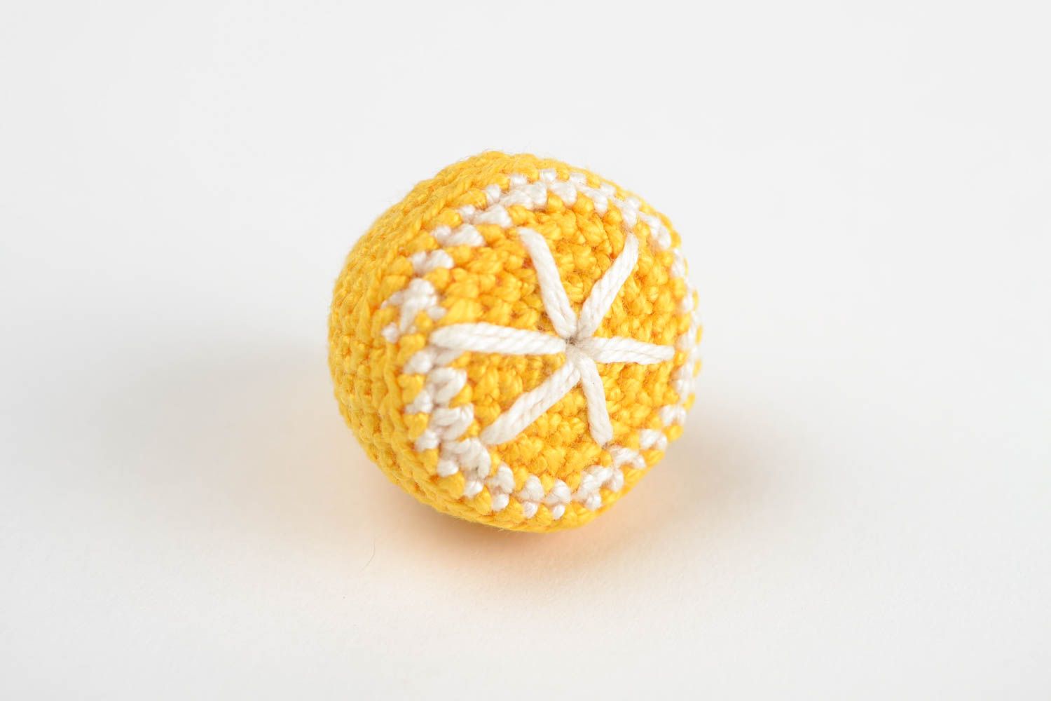 Fruta tejida a crochet juguete artesanal regalo original limón amarillo foto 3