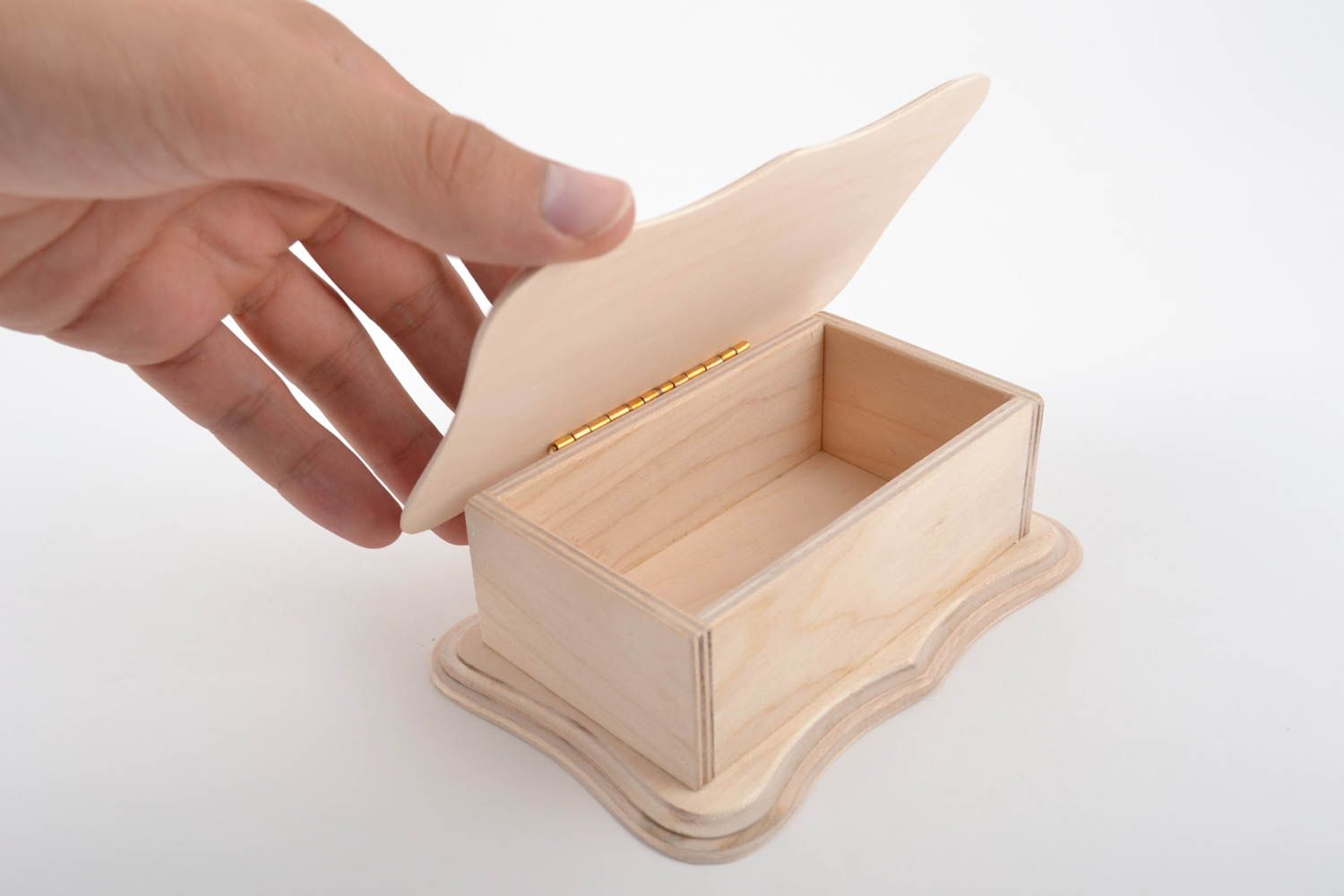 Boîte rectangulaire en bois brut à décorer faite main pour loisirs créatifs photo 5