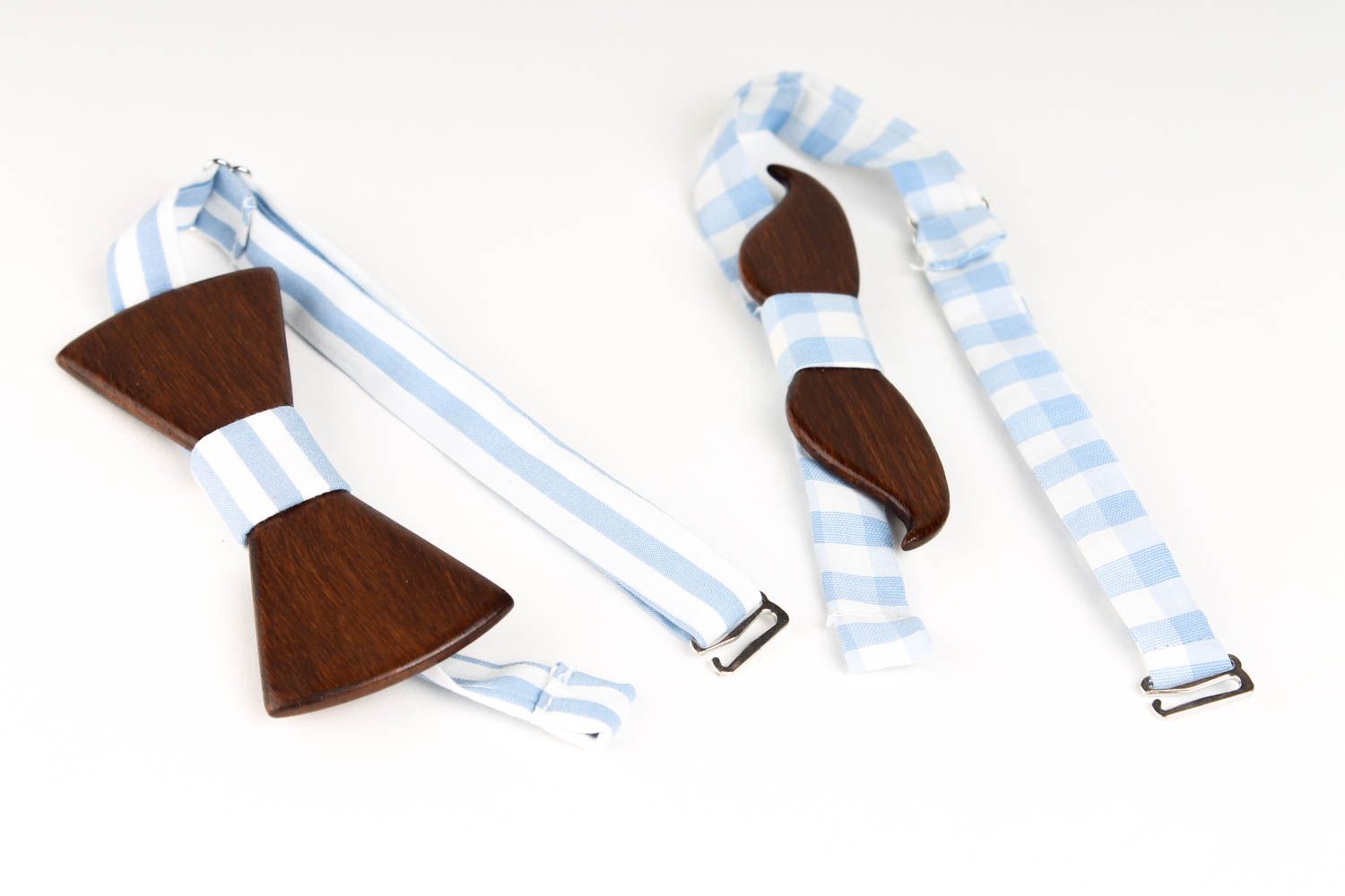 2 pajaritas modernas artesanales corbatas de moño accesorios para hombres foto 3