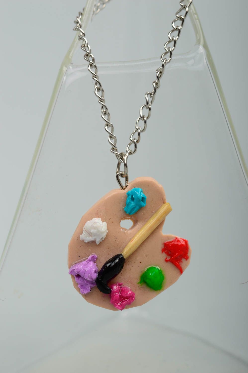 Stylish handmade plastic pendant polymer clay ideas designer neck accessories  photo 1