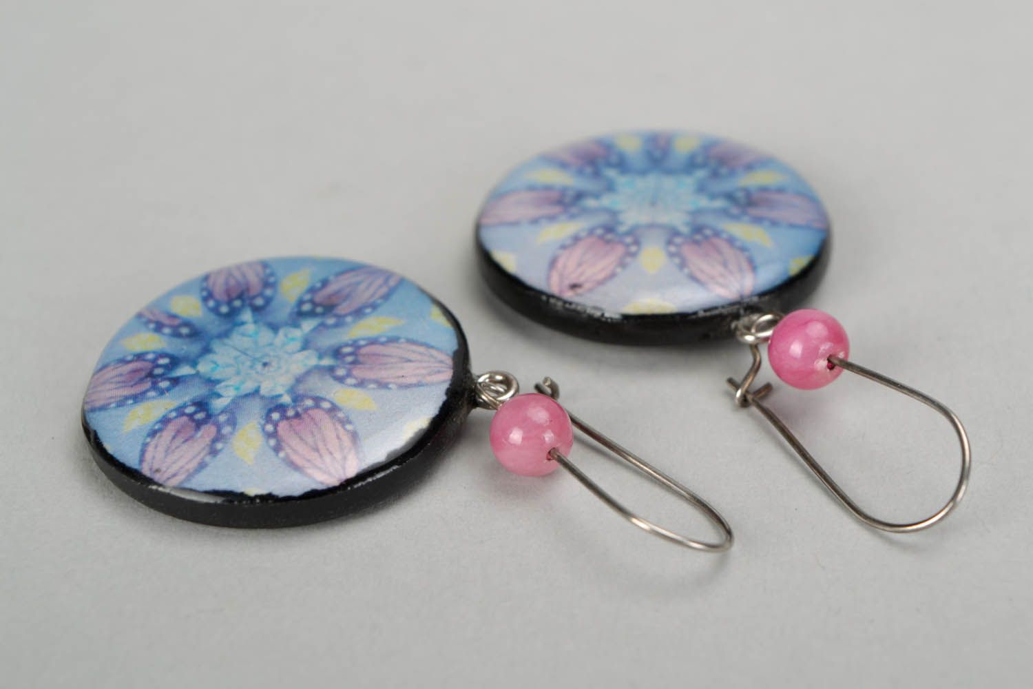 Handmade earrings Lilac Paradise photo 4
