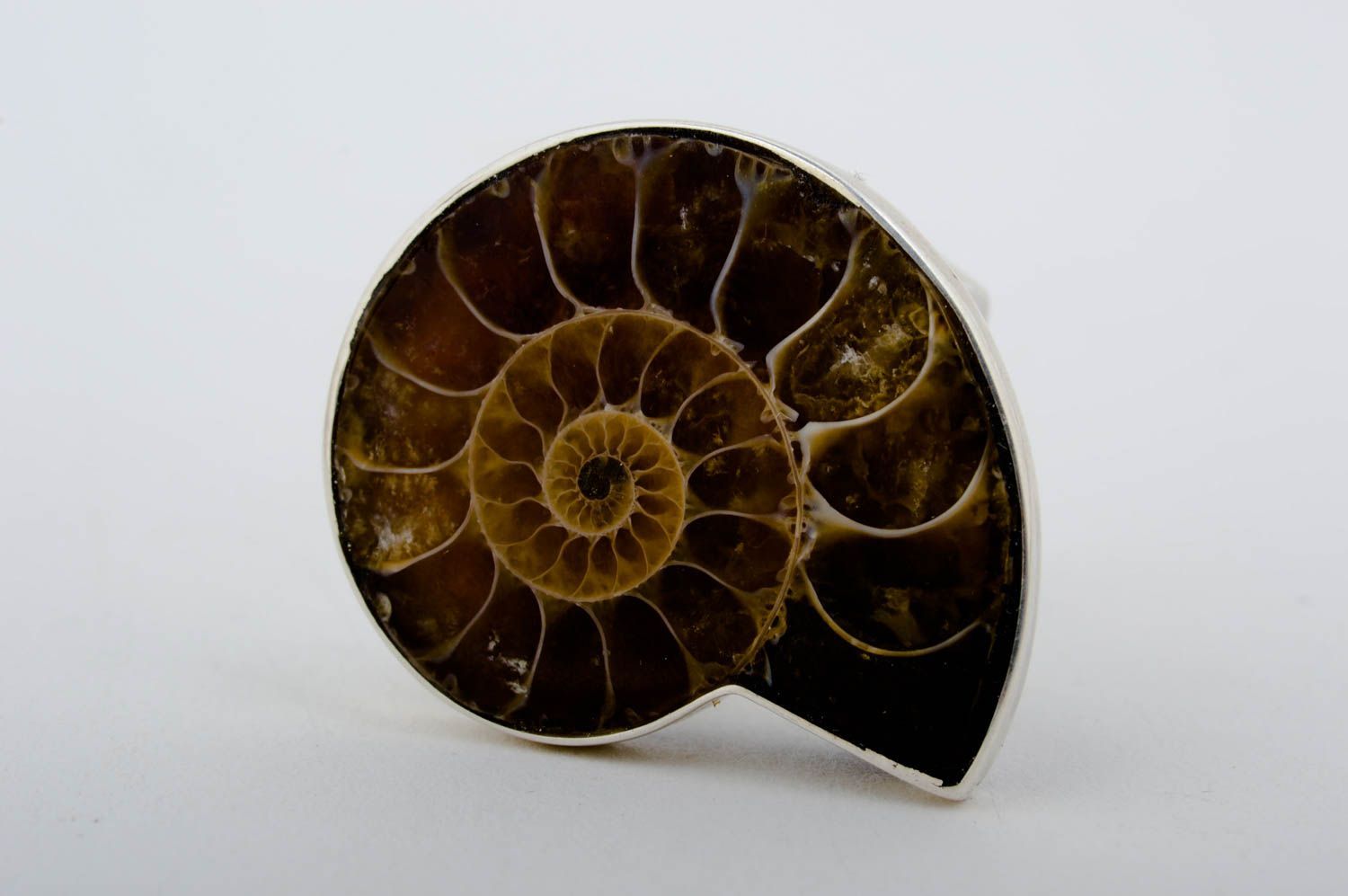 Кольцо ручной работы женское украшение кольцо бижутерия в виде раковины фото 4