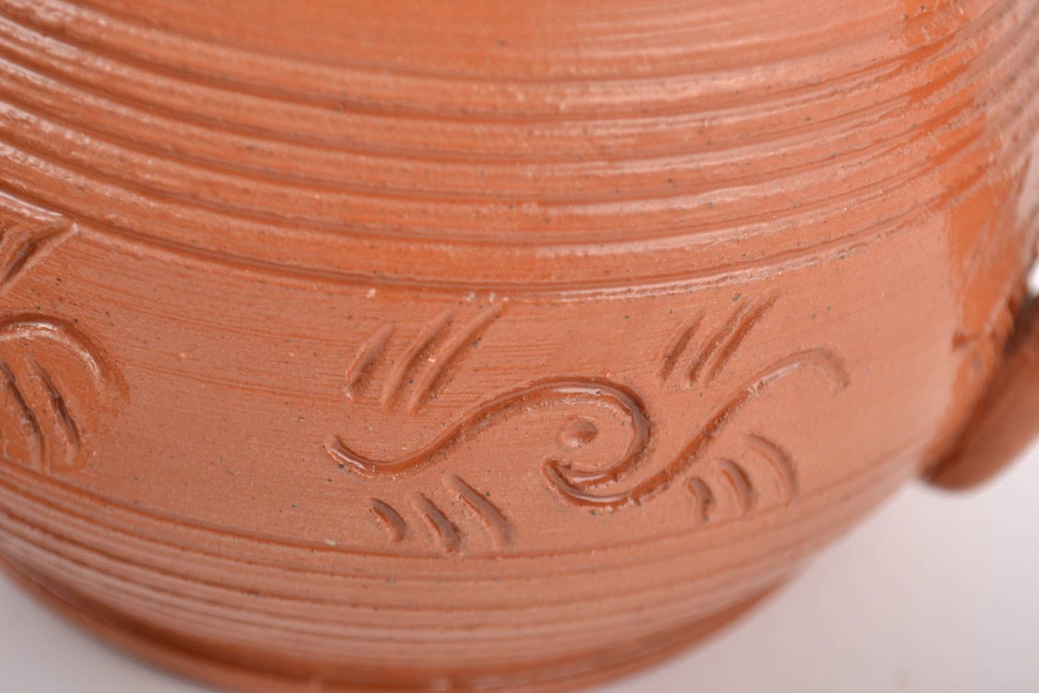 Tetera cerámica artesanal con ornamento tratada con leche 600 ml foto 4
