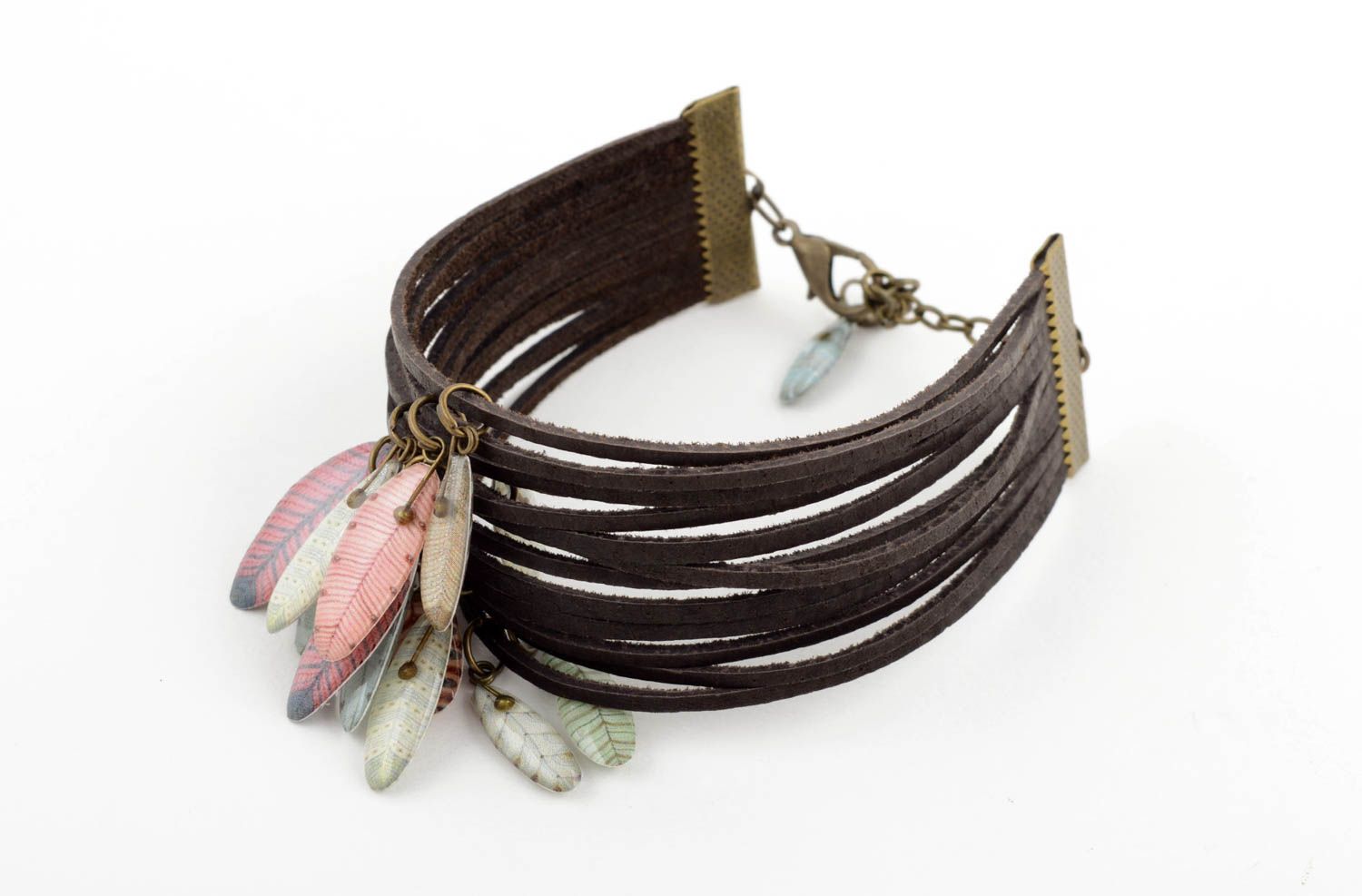 Handmade textile bracelet woven bracelet wax cord bracelet designs cool jewelry photo 2