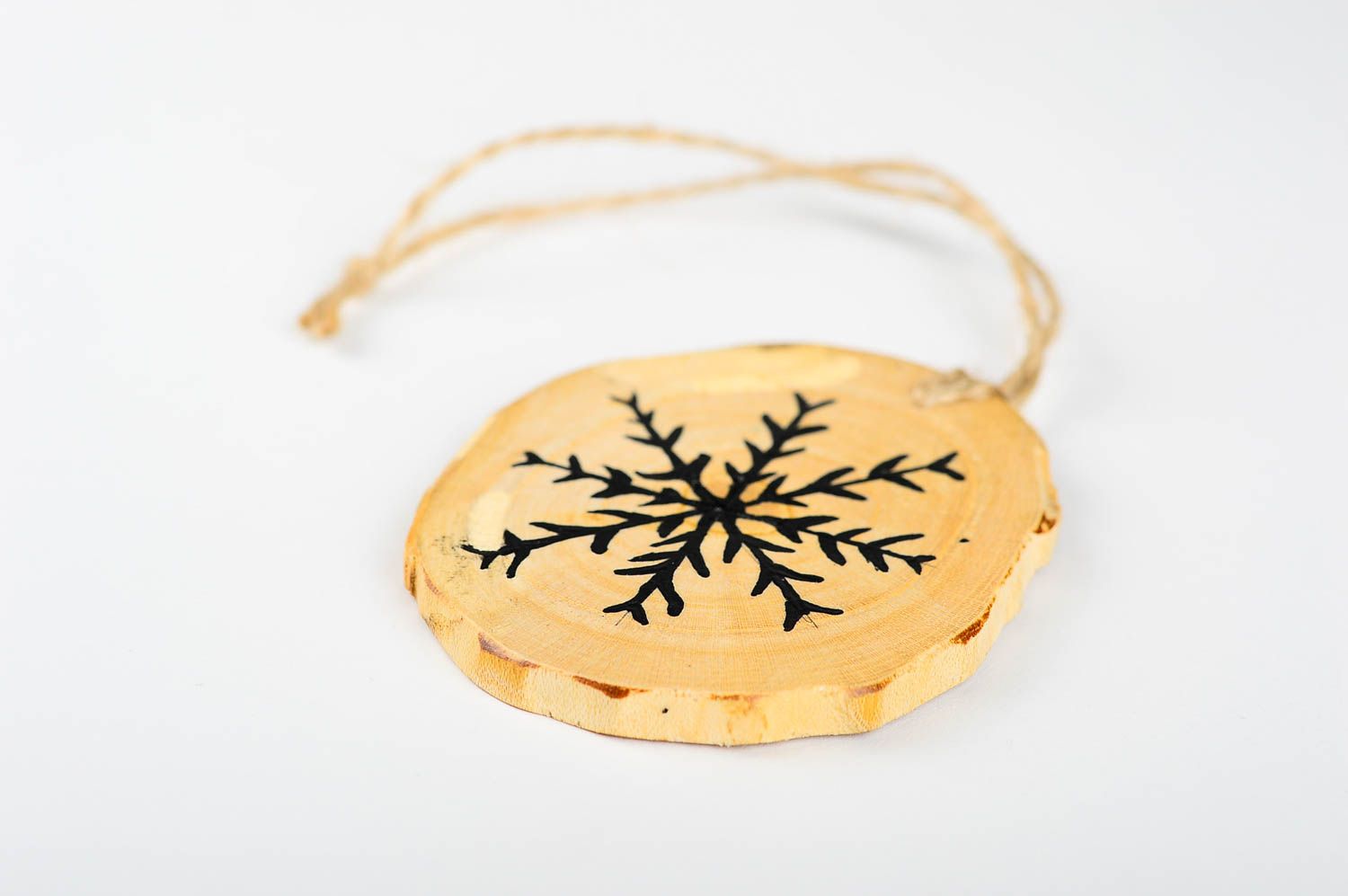 Игрушка на елку handmade декор для дома игрушка из дерева на подарок красивая фото 3