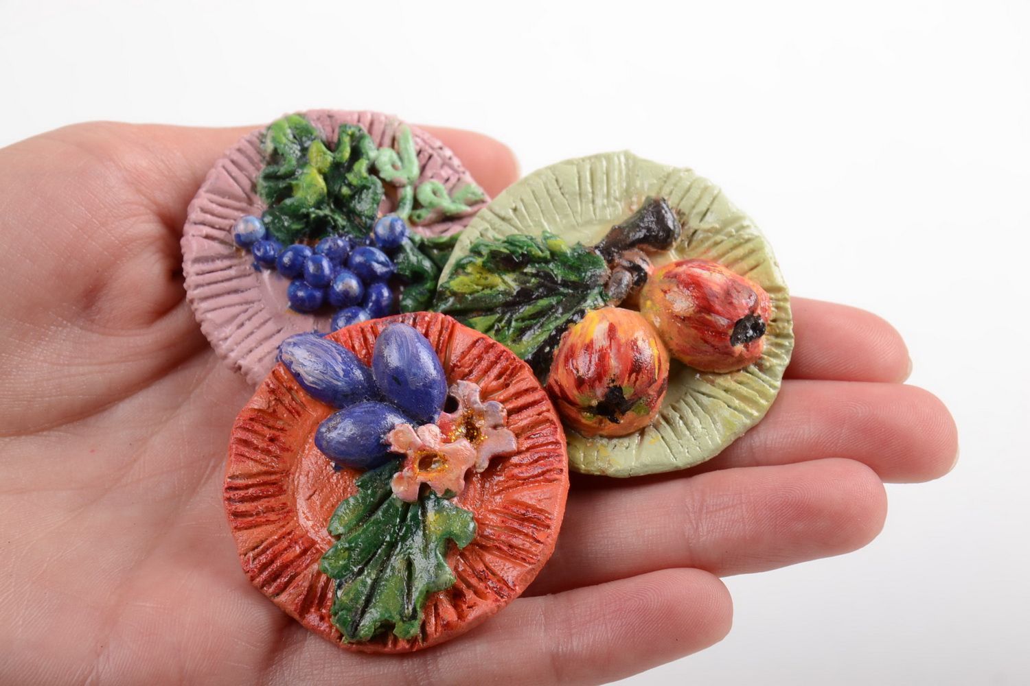 Handmade beautiful fridge magnets unusual ceramic home decor cute souvenirs photo 3