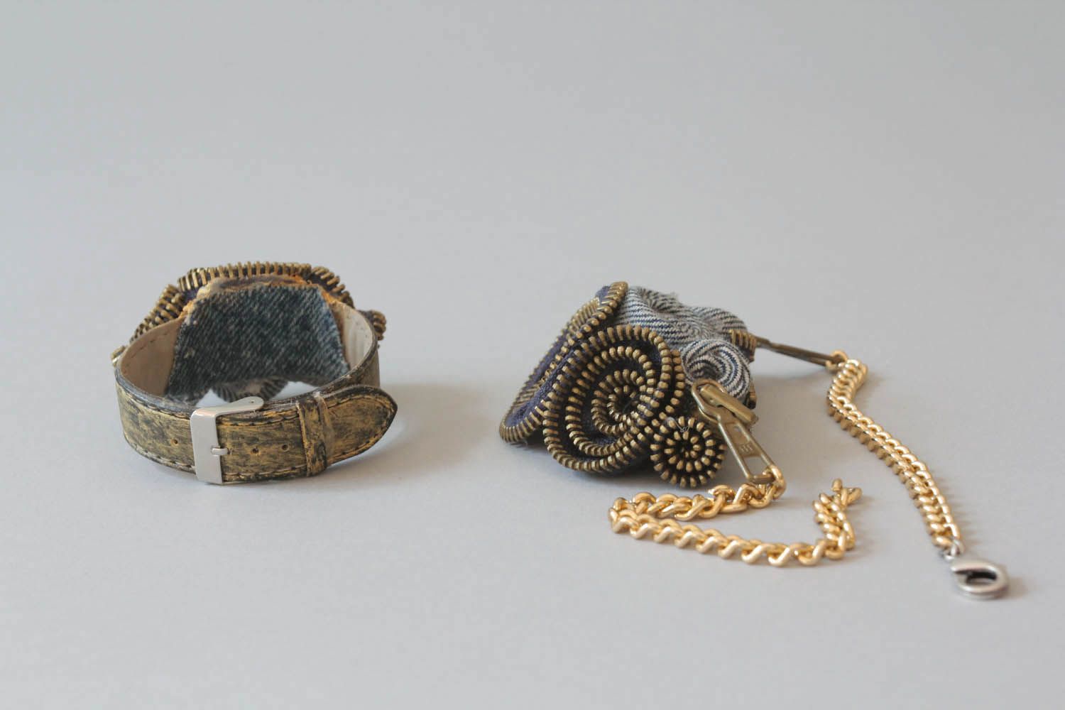 Conjunto de jóias artesanais de argila de polímero Espiral foto 4