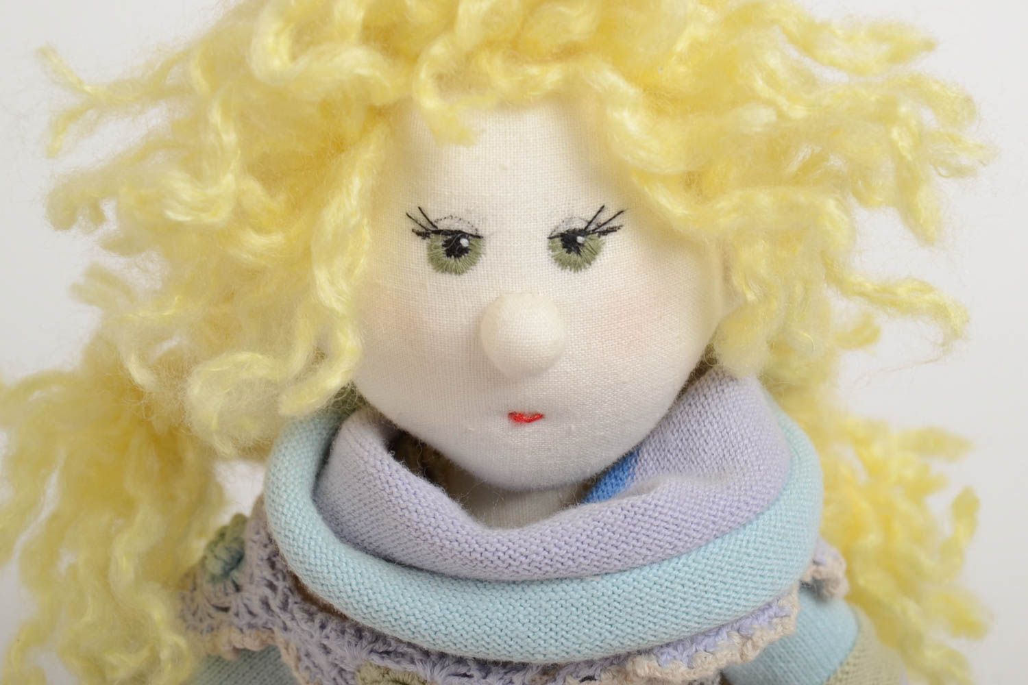 Künstler Stoff Puppe handmade originell schön für Interieur Dekor und Kinder foto 3