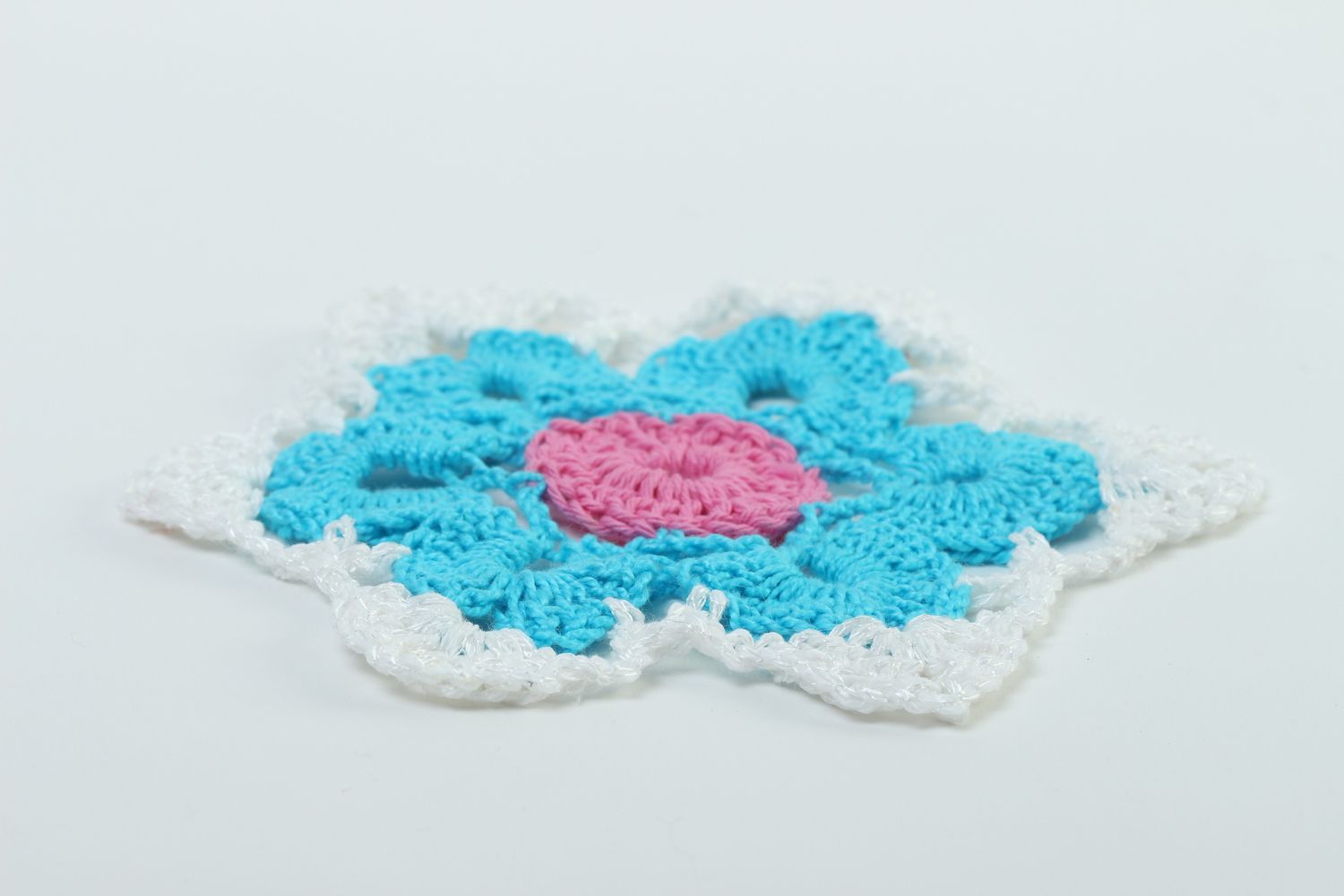 Handmade jewelry supplies crocheted flower hair accessories craft supplies photo 4