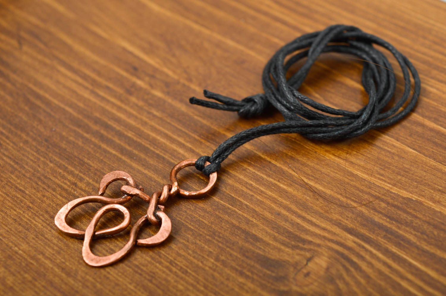Handmade metal accessory openwork designer pendant stylish copper pendant photo 2