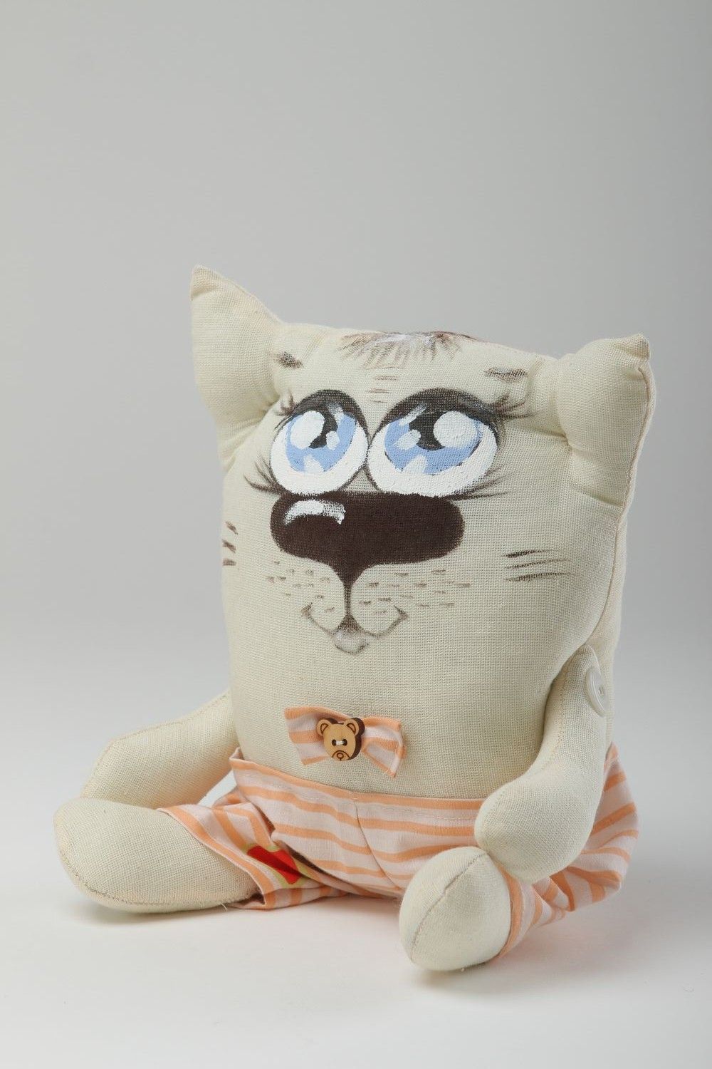 Juguete original artesanal regalo para niño gato de peluche adorno para casa  foto 3