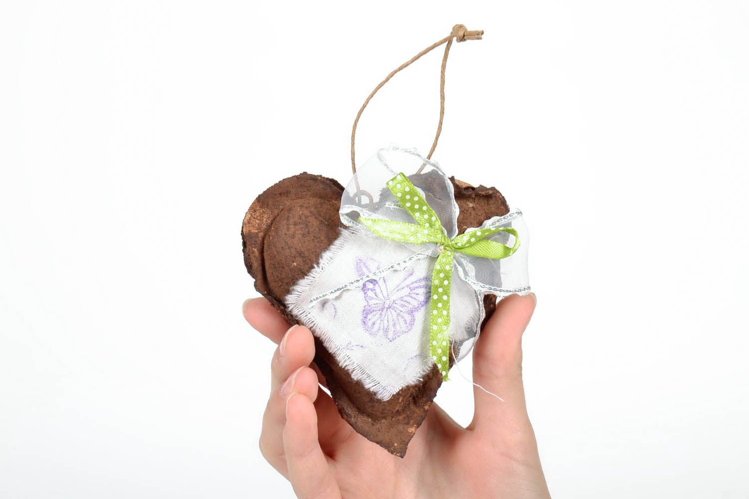 Интерьерная подвеска Шоколадное сердце  фото 5