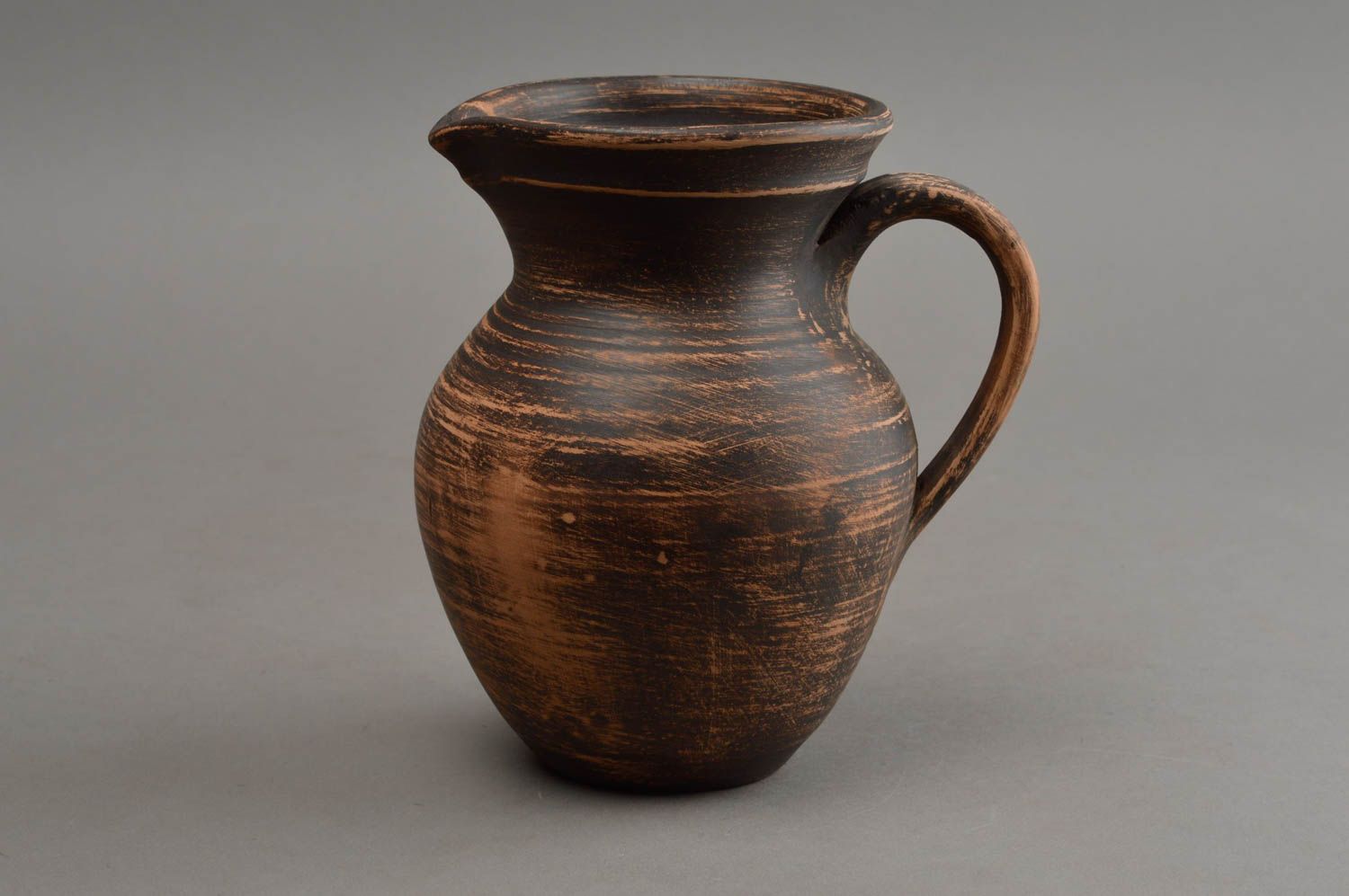 15 oz ceramic handmade milk jug in classic design 1,2 lb photo 2