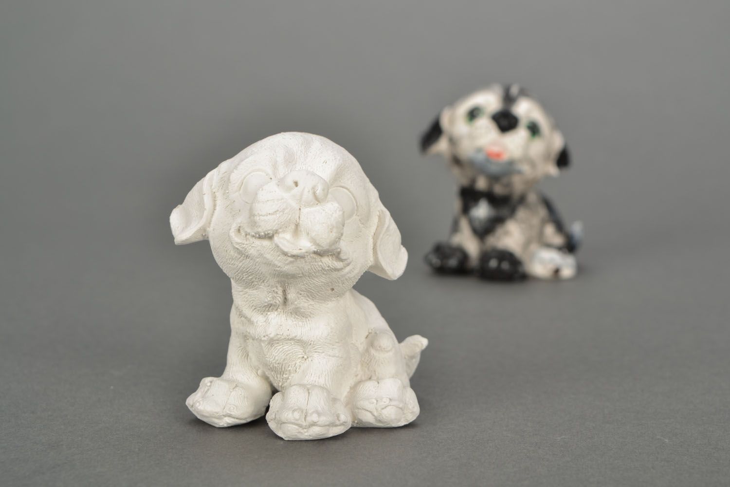 Plaster figurine of dog for painting photo 1