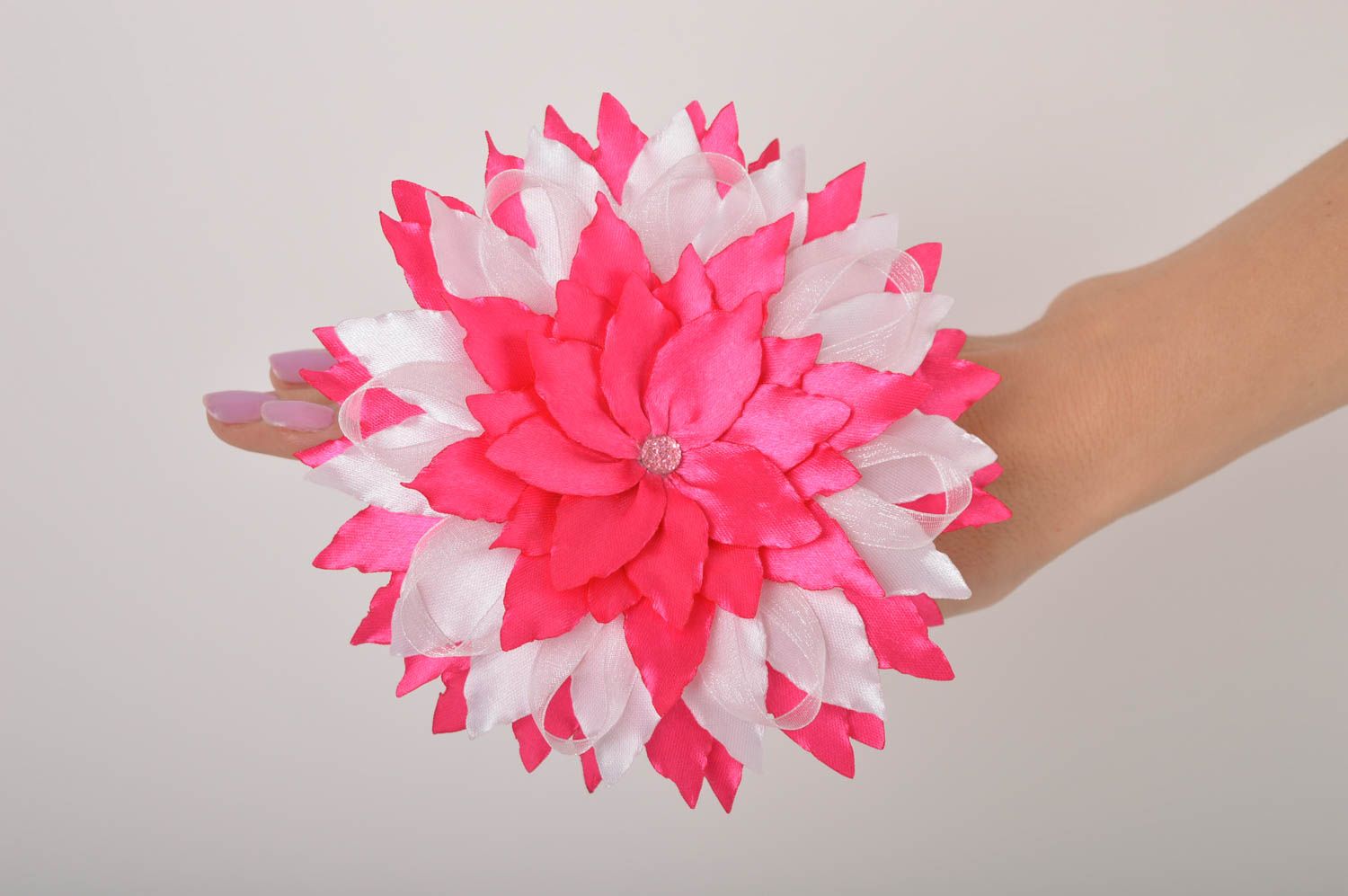Handmade Kinder Haarspange Mädchen Haarschmuck Mode Accessoire rosa schön grell foto 5