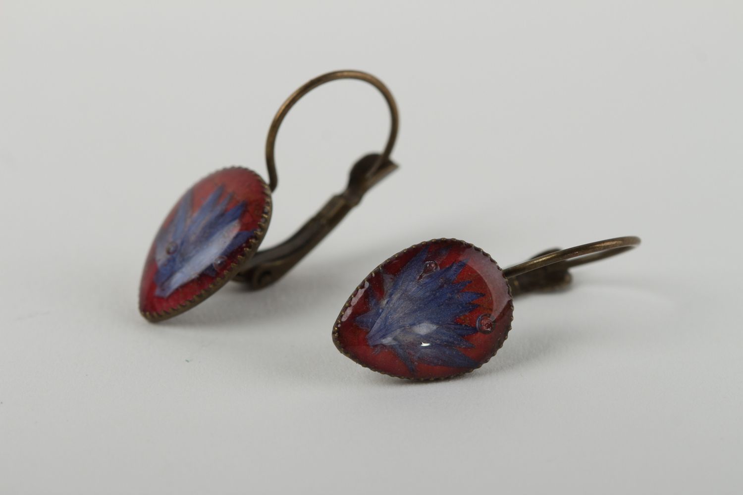 Botanic earrings handmade stylish long earrings stylish earrings with flowers photo 3