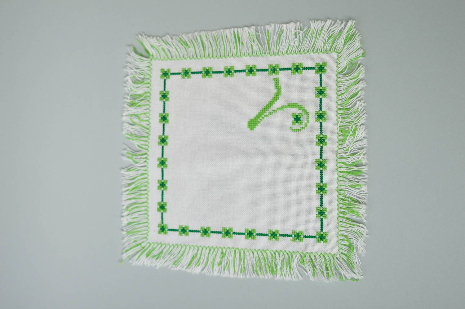 Модный домашний текстиль ручной работы льняная салфетка яркая вышитая салфетка фото 2