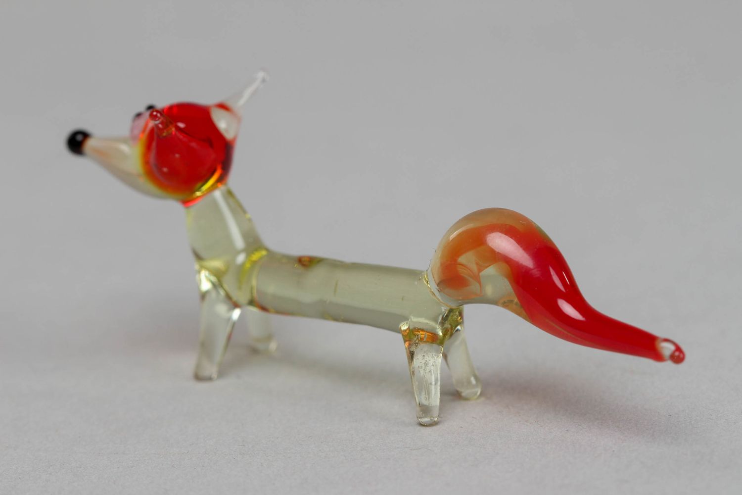 Figura de zorro de vidrio en miniatura  foto 2