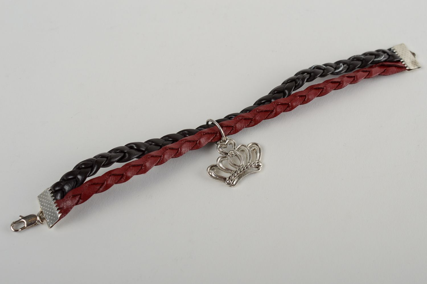 Handmade woven bracelet leather bracelet fashion jewelry bracelet with charm photo 2