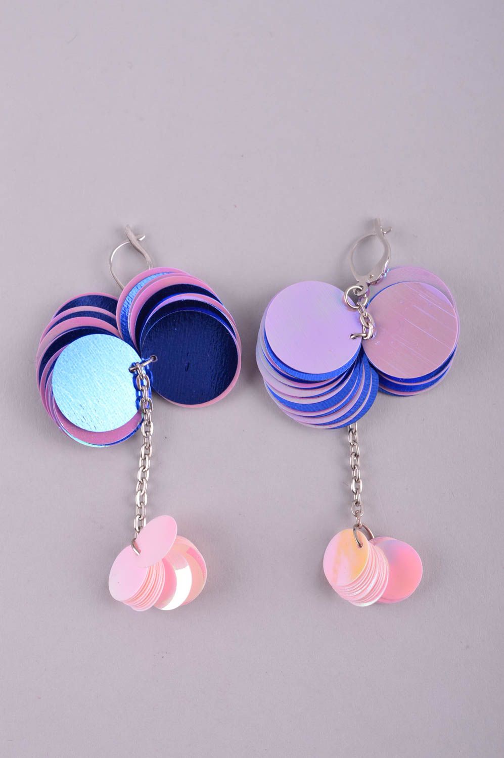 Plastic earrings trendy earrings with charms handmade plastic jewelry for girls photo 3