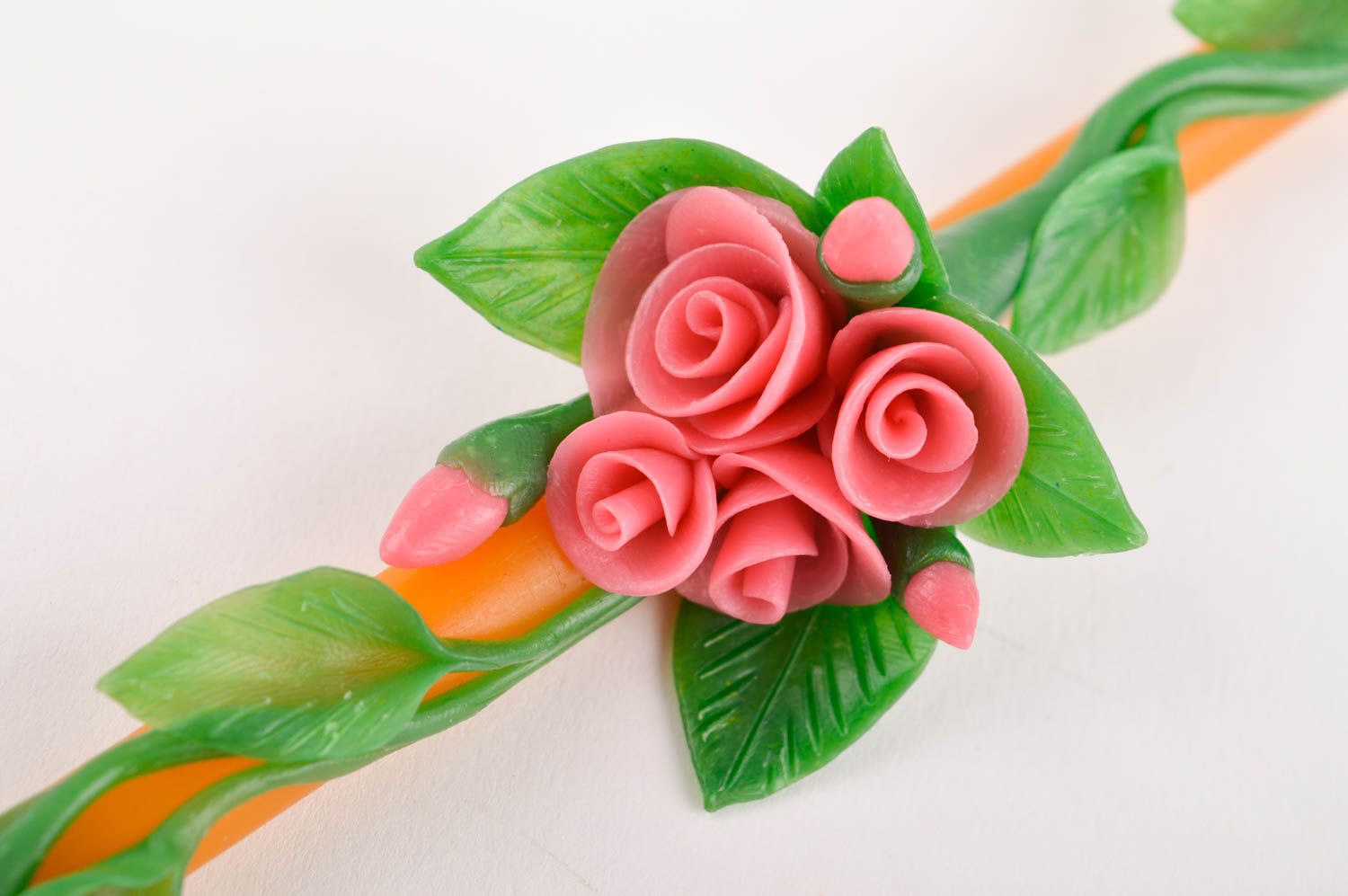 Vela decorativa hecha a mano con rosas regalo original decoración de casa foto 1