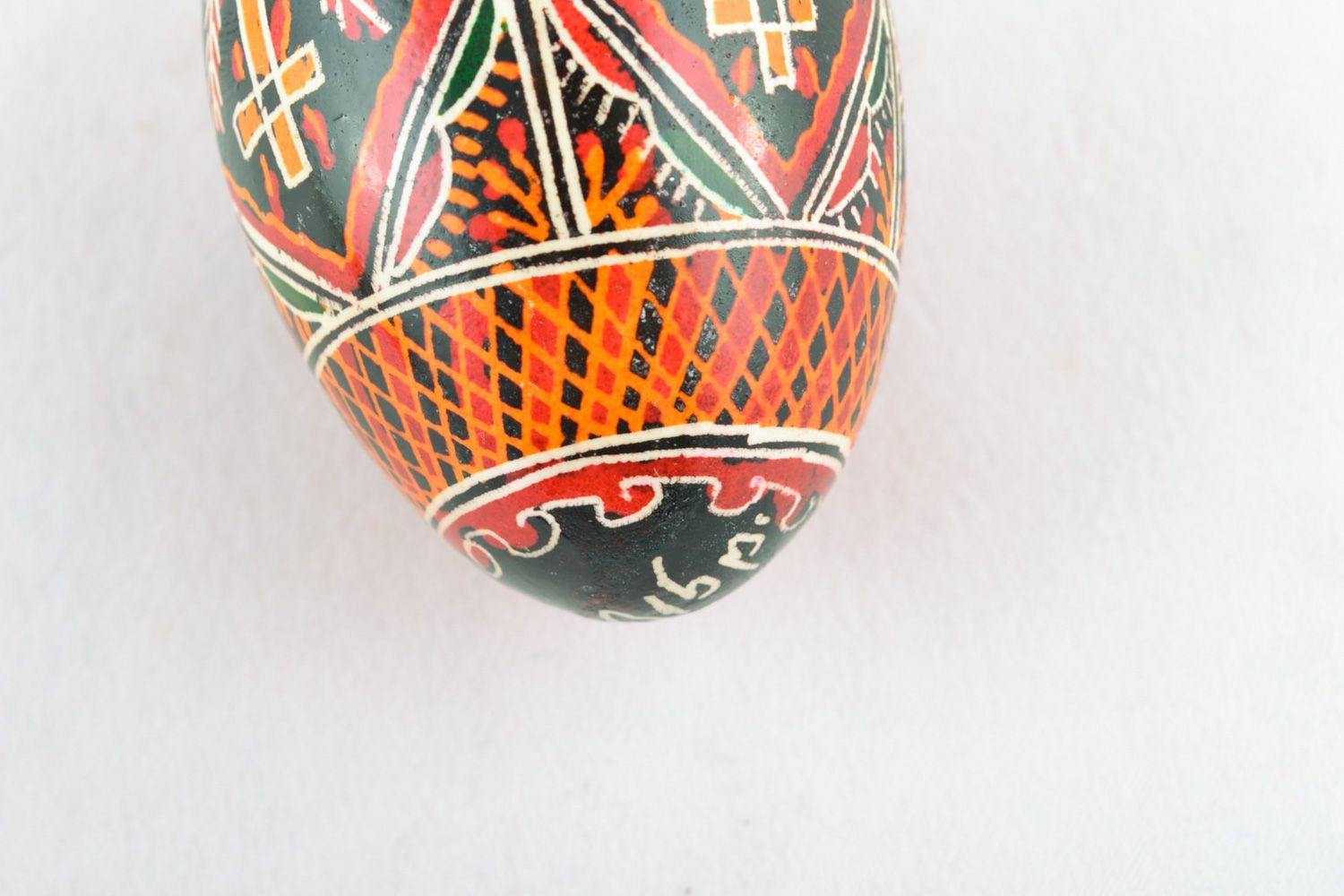 Homemade Easter egg painted using waxing technique photo 3