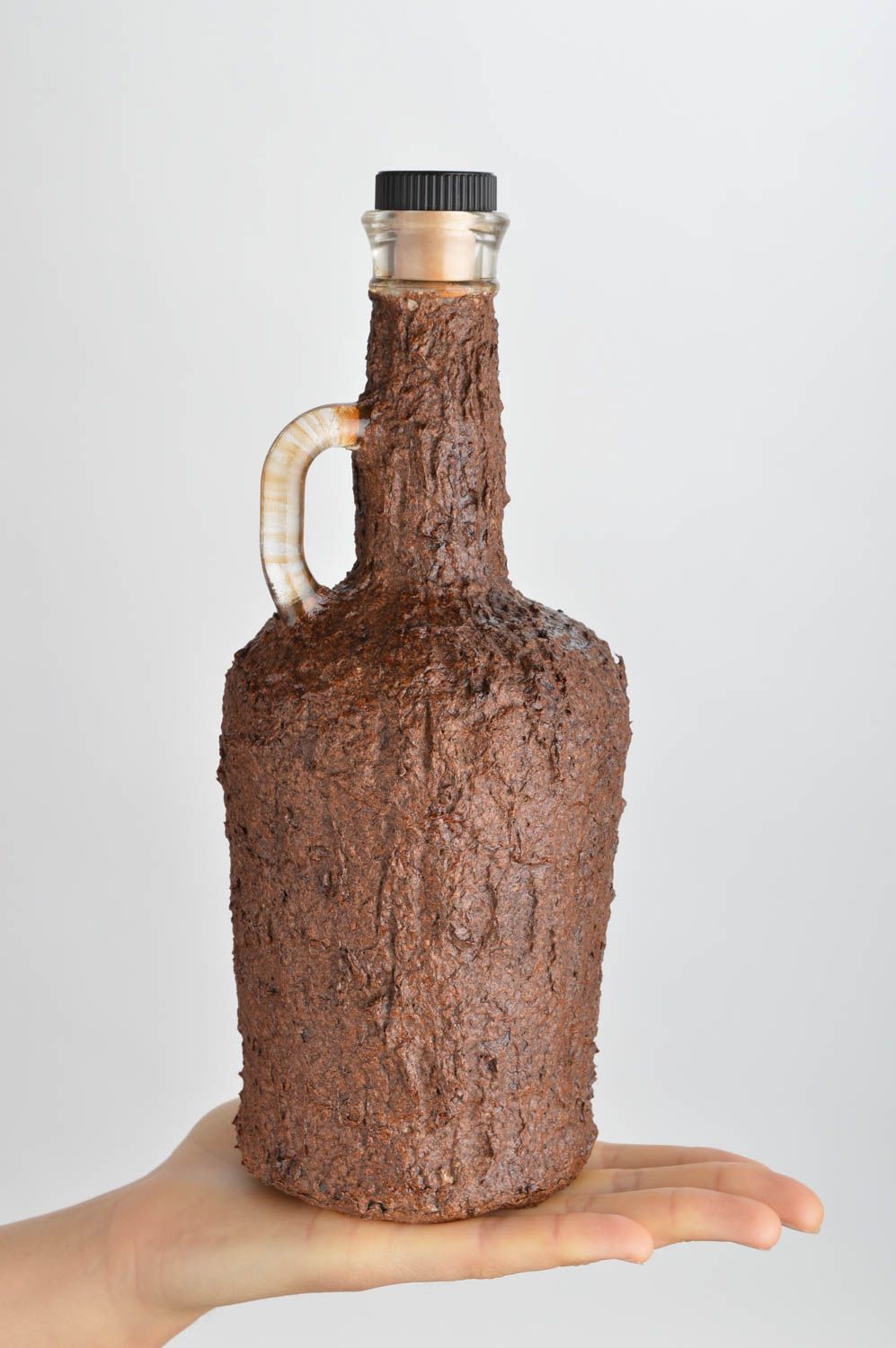 Handmade Deko Flasche mit Korken Deko aus Glas Flasche Deko mit Volumen 700 ml foto 3