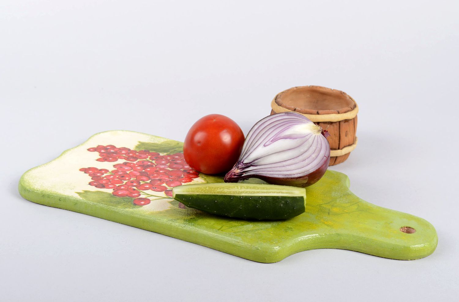 Tabla decorada hecha a mano de madera utensilio de cocina regalo original foto 5