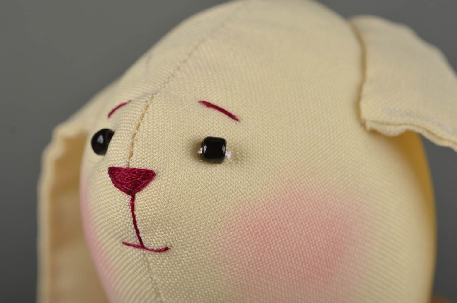 Игрушка заяц ручной работы игрушка для малыша авторская игрушка из хлопка фото 4