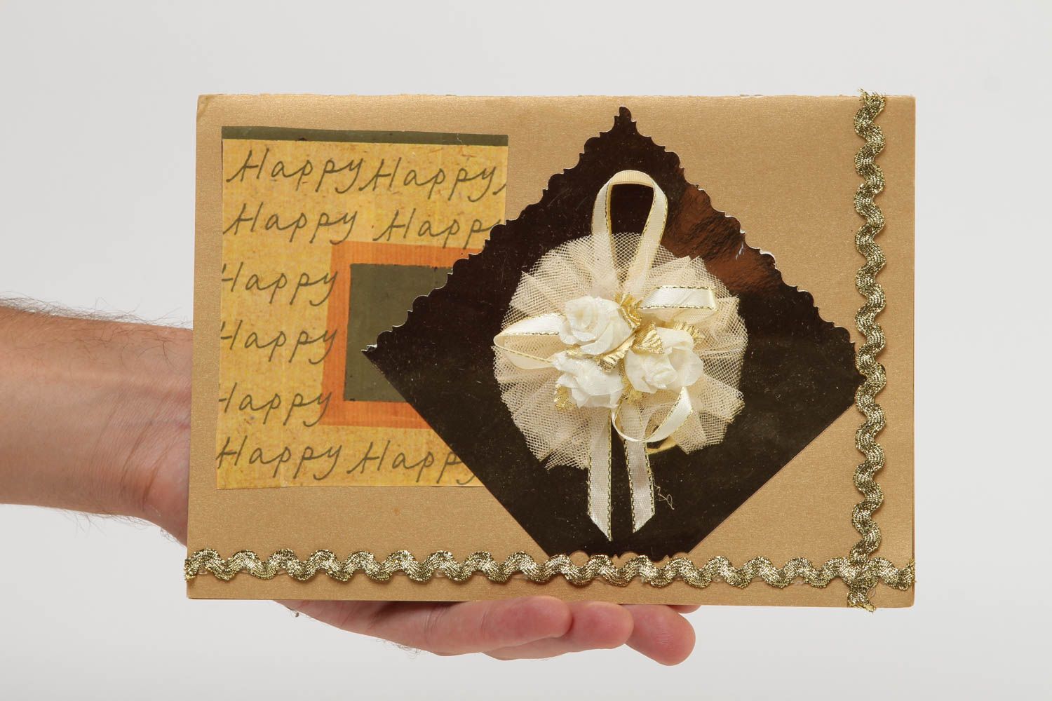 Vintage handmade greeting card cute scrapbook card birthday gift ideas photo 5